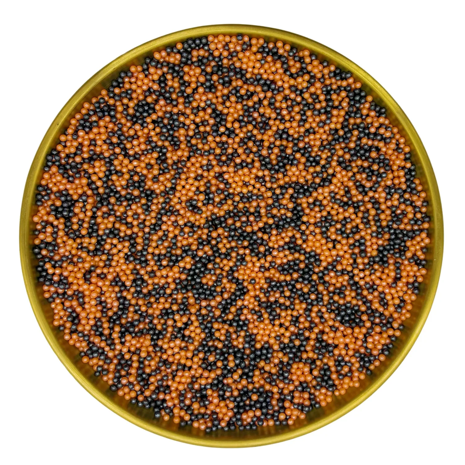 Dynastang 2mm Orange & Black Pearls Sprinkles Edible Pearls Cake Decorations Cupcake Toppers Cookie Decorating Perfect for Cakes, Cupcakes, Desserts Toppings 3OZ