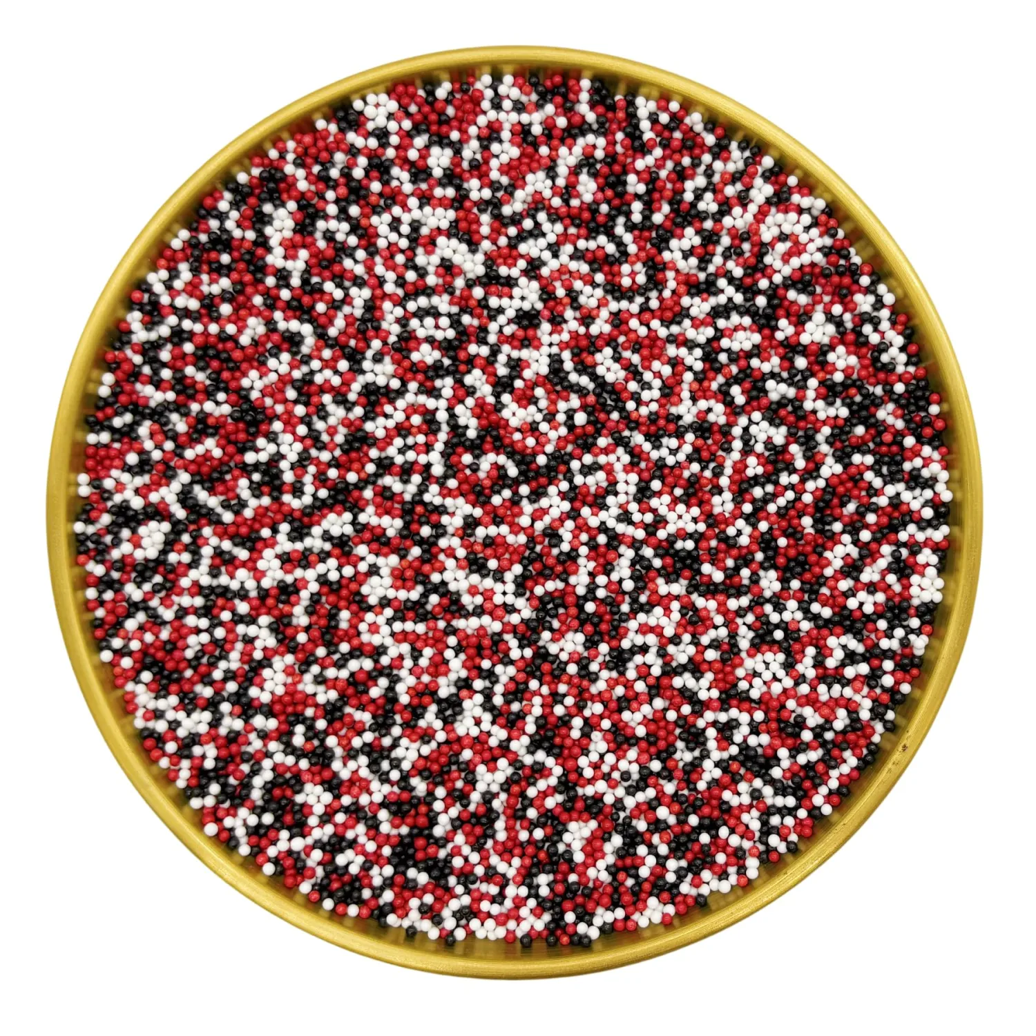 Dynastang 2mm Red & Black & White Pearls Sprinkles Edible Pearls Cake Decorating Stars Cake Decorations Cupcake Toppers Cookie Decorating Perfect for Cakes, Cupcakes, Desserts Toppings 3OZ