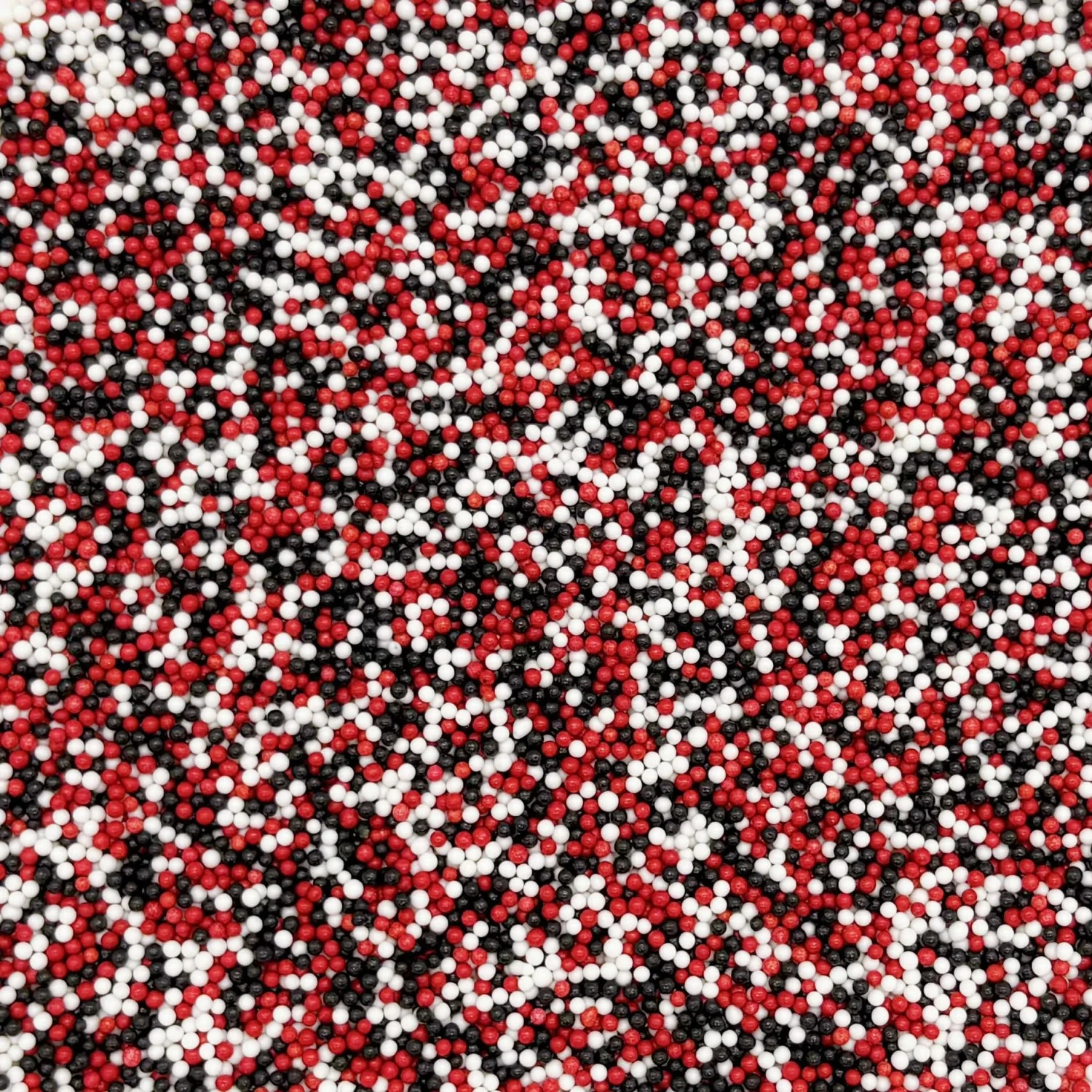 Dynastang 2mm Red & Black & White Pearls Sprinkles Edible Pearls Cake Decorating Stars Cake Decorations Cupcake Toppers Cookie Decorating Perfect for Cakes, Cupcakes, Desserts Toppings 3OZ