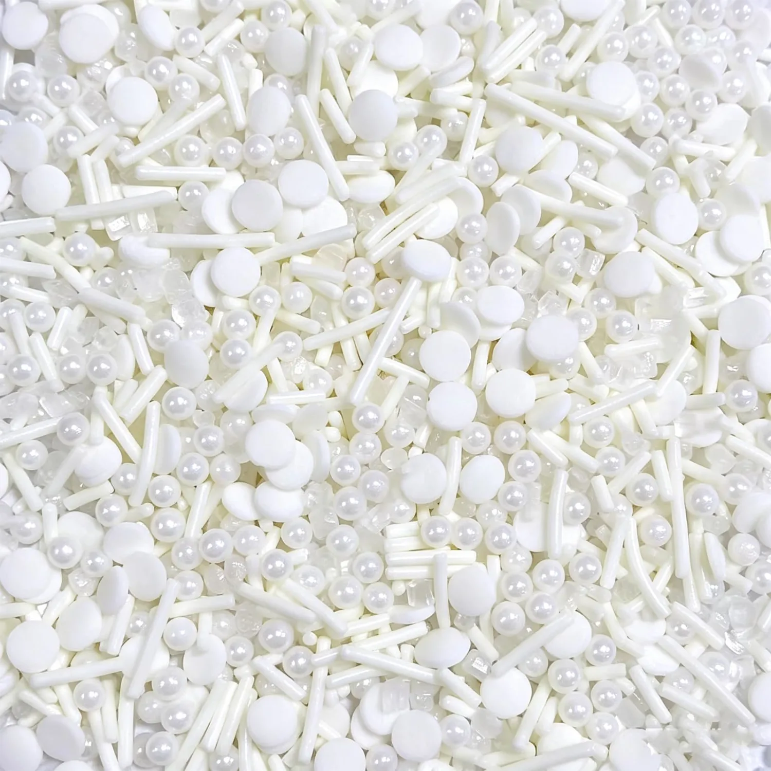 Sentovac White Sprinkles Edible White Round Confetti Jimmies Pearls for Cake Decorating Candy Cupcake Cookie Baking Donuts Ice Cream Dessert Vanlentine Wedding Birthday Day Decorations