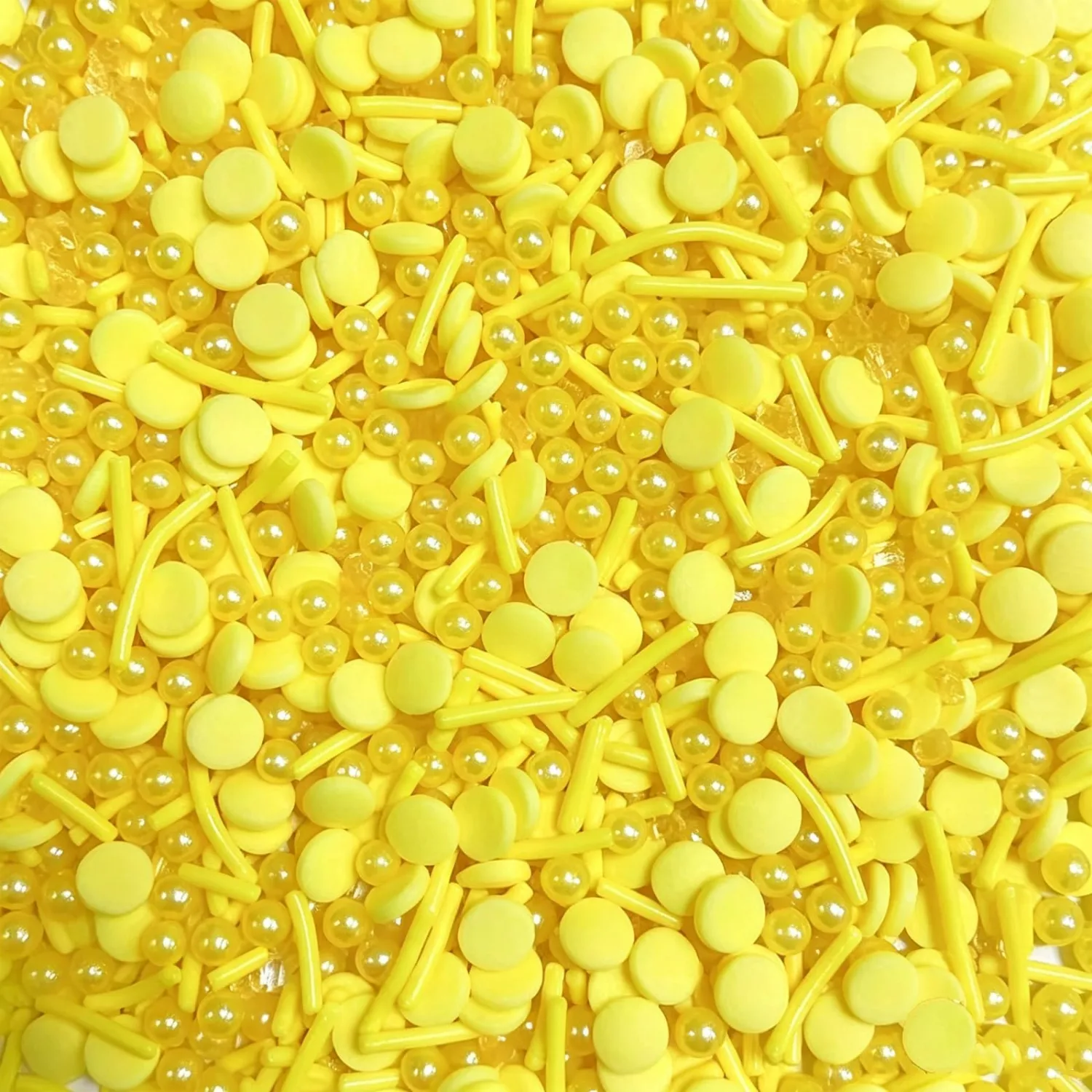 Sentovac Yellow Sprinkles Edible Yellow Round Confetti Jimmies Pearls for Cake Decorating Candy Cupcake Cookie Baking Ice Cream Dessert Halloween Christmas Vanlentine Holiday Decorations