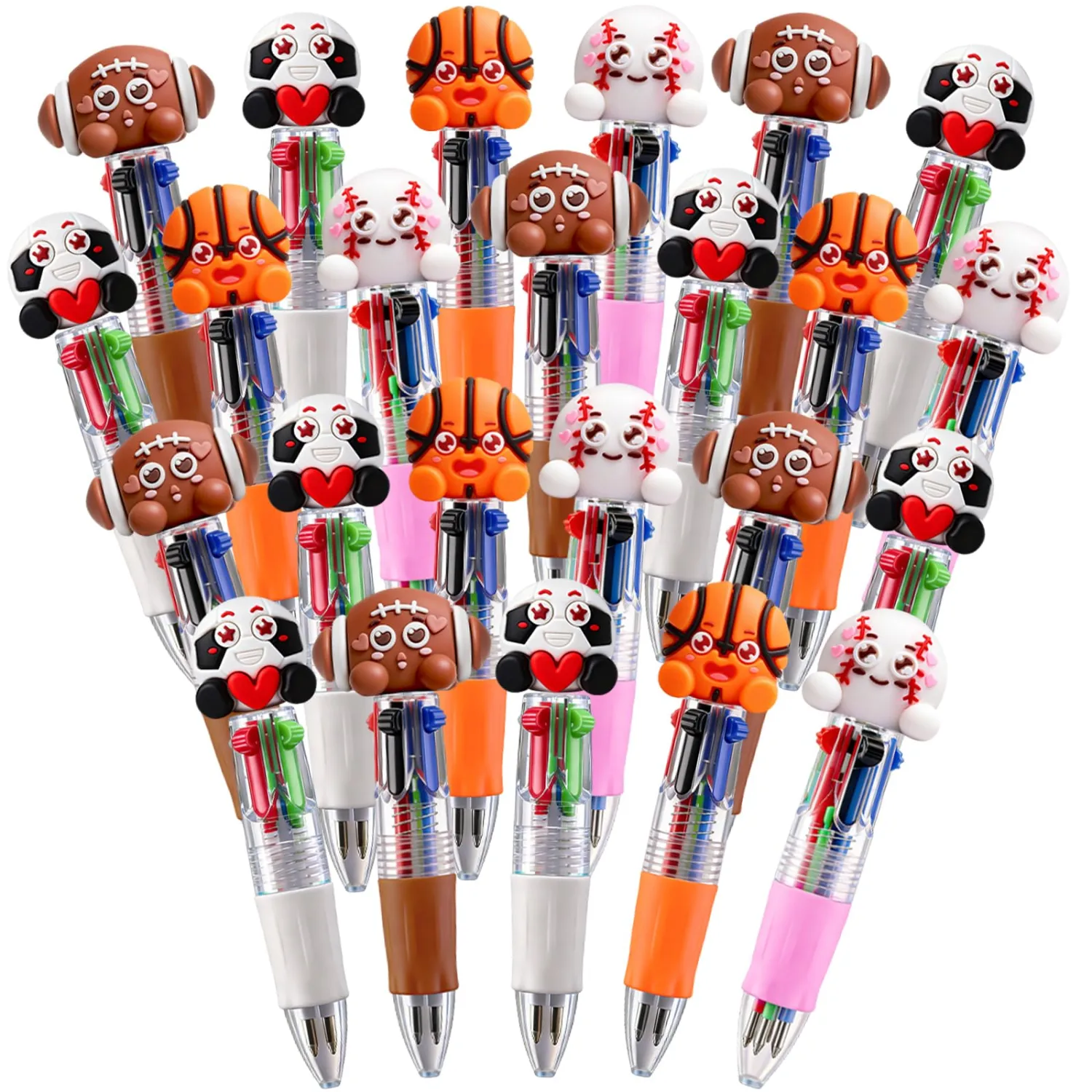 24 Mix Ball Party Favor Multicolor Pen in One
