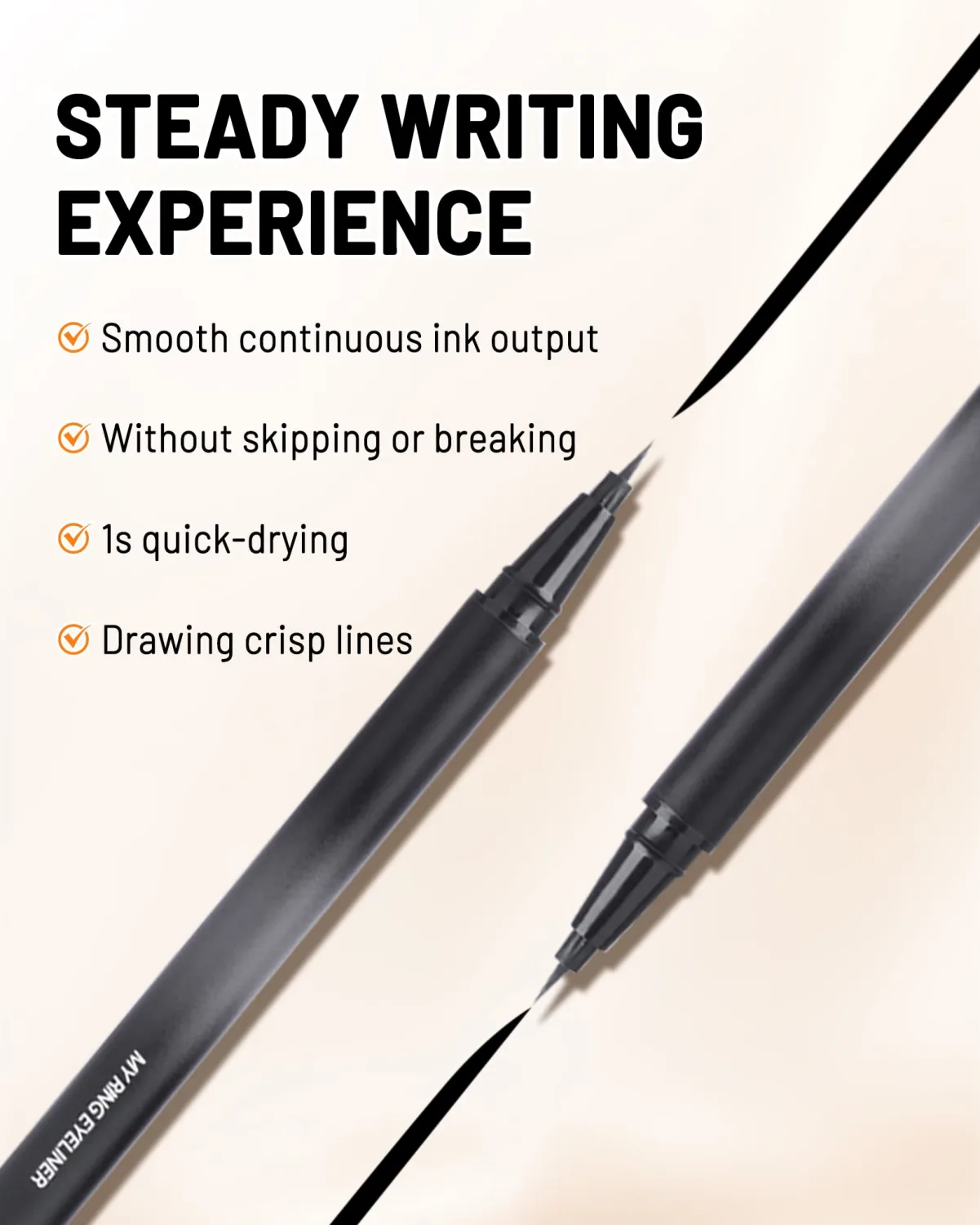 2 PCS Waterproof Black Liquid Eyeliner Beauty Makeup for Women