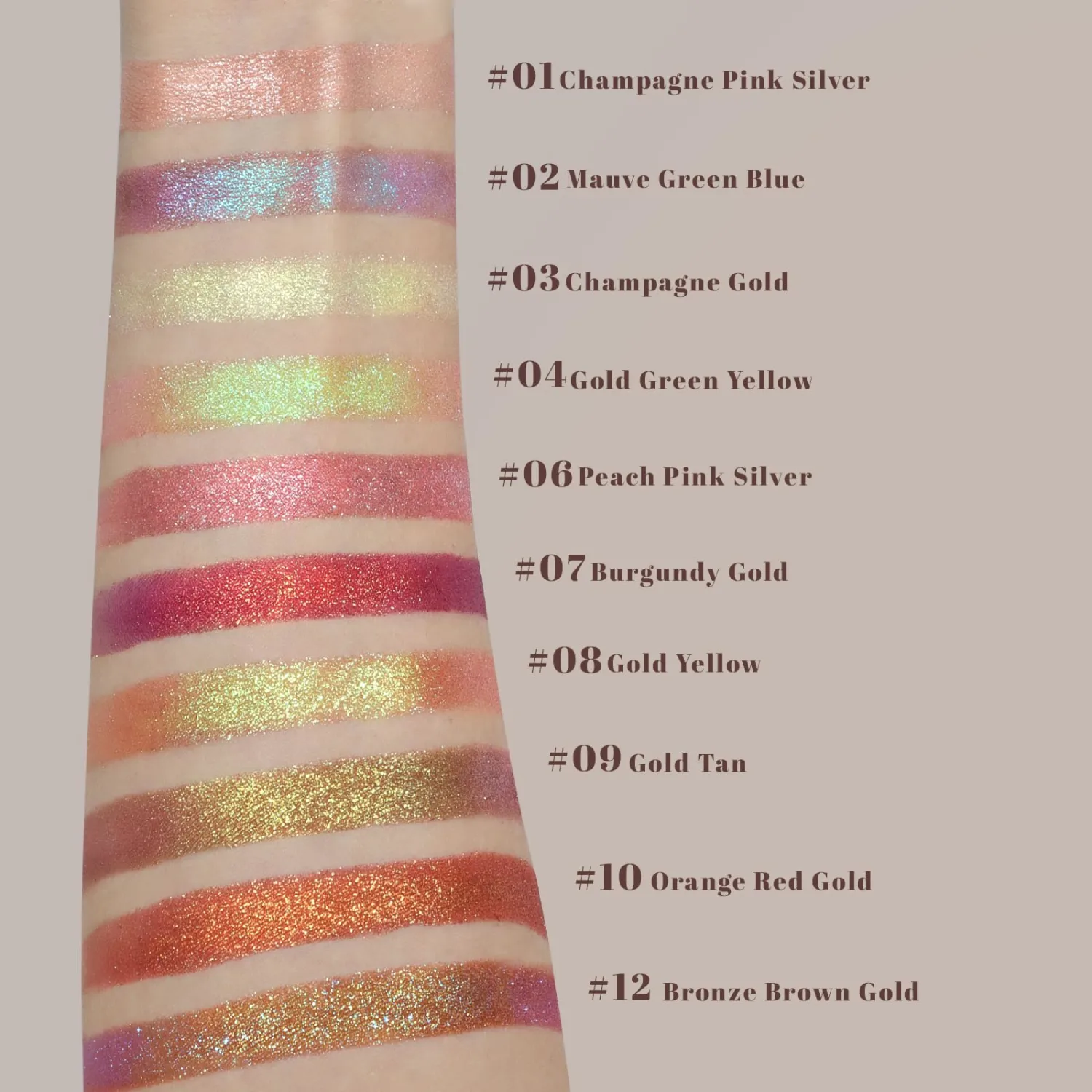 Noerrors Duochrome Plum Mauve Green Blue Glitter Eyeshadow Palette, Holographic Chameleon Rich Color Shimmer Metallic Eye Shadow, Color Shift Sparkle Iridescent Eye Brightener Fairy Makeup for Rave#02