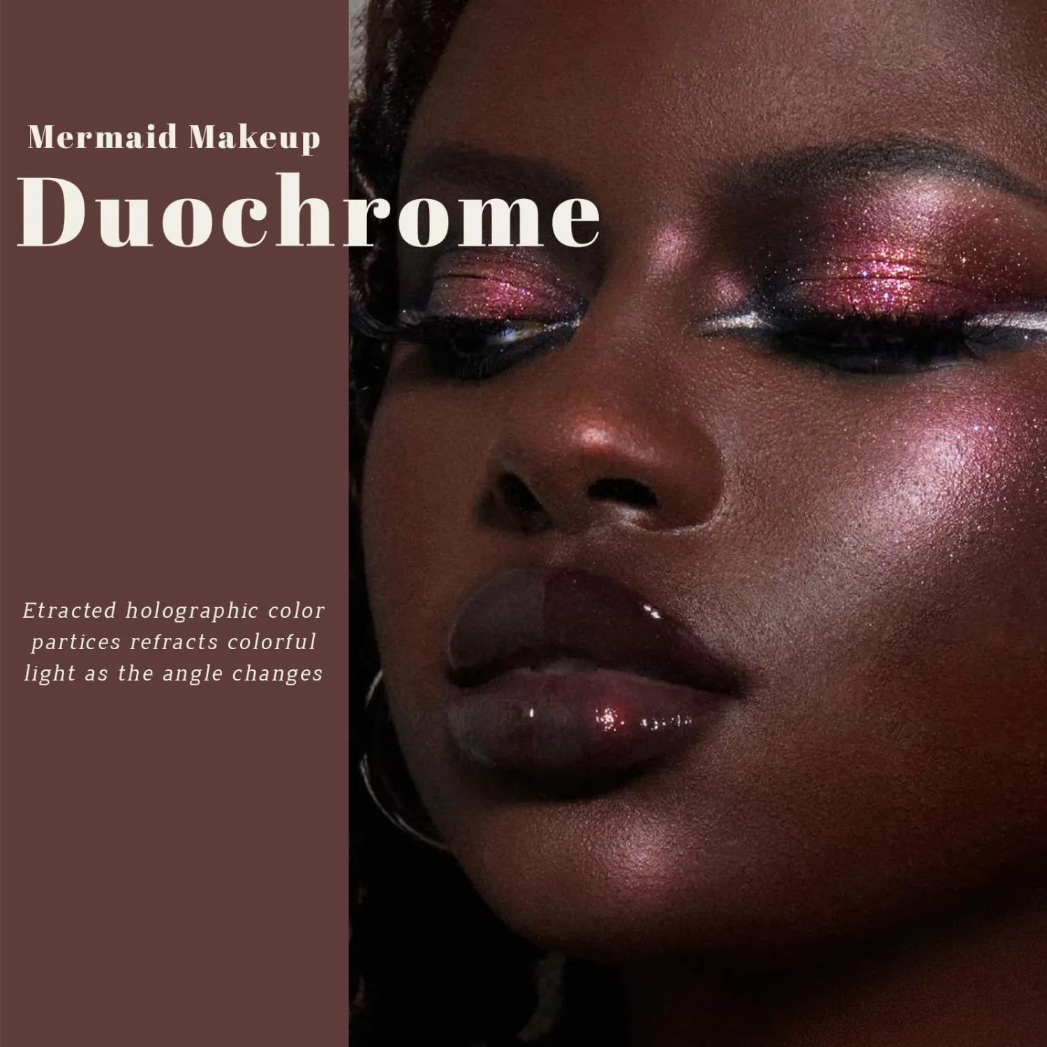 Noerrors Duochrome Peach Pink Silver Glitter Eyeshadow Palette, Rich Color Shimmer Metallic Monochrome Eye Shadow, Holographic Diamond Sparkle Long Wear Creamy Eyelid Brightener Palette Makeup#06
