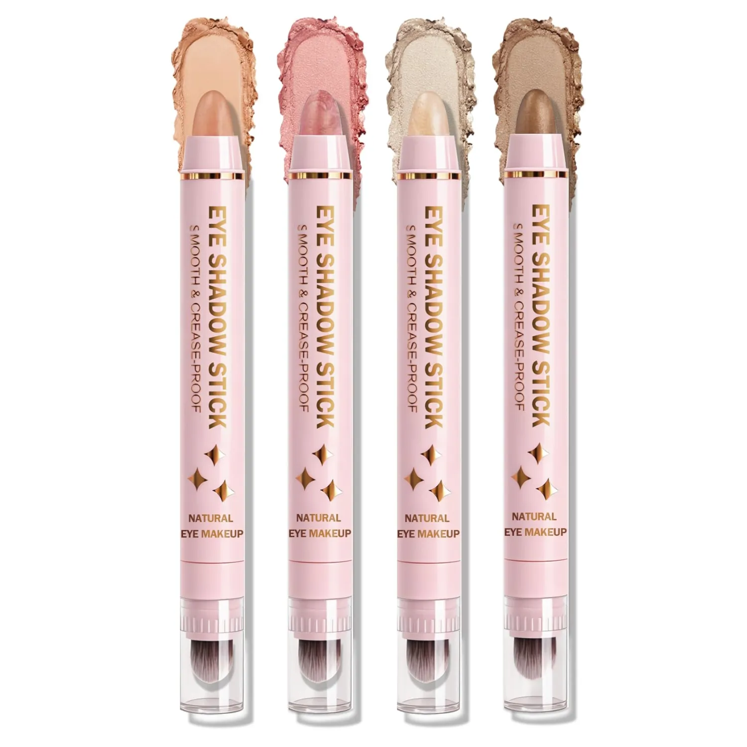 IONSGAKO 4 Colors Cream Eyeshadow Stick Set B, Shimmer and Matte Eye Shadow