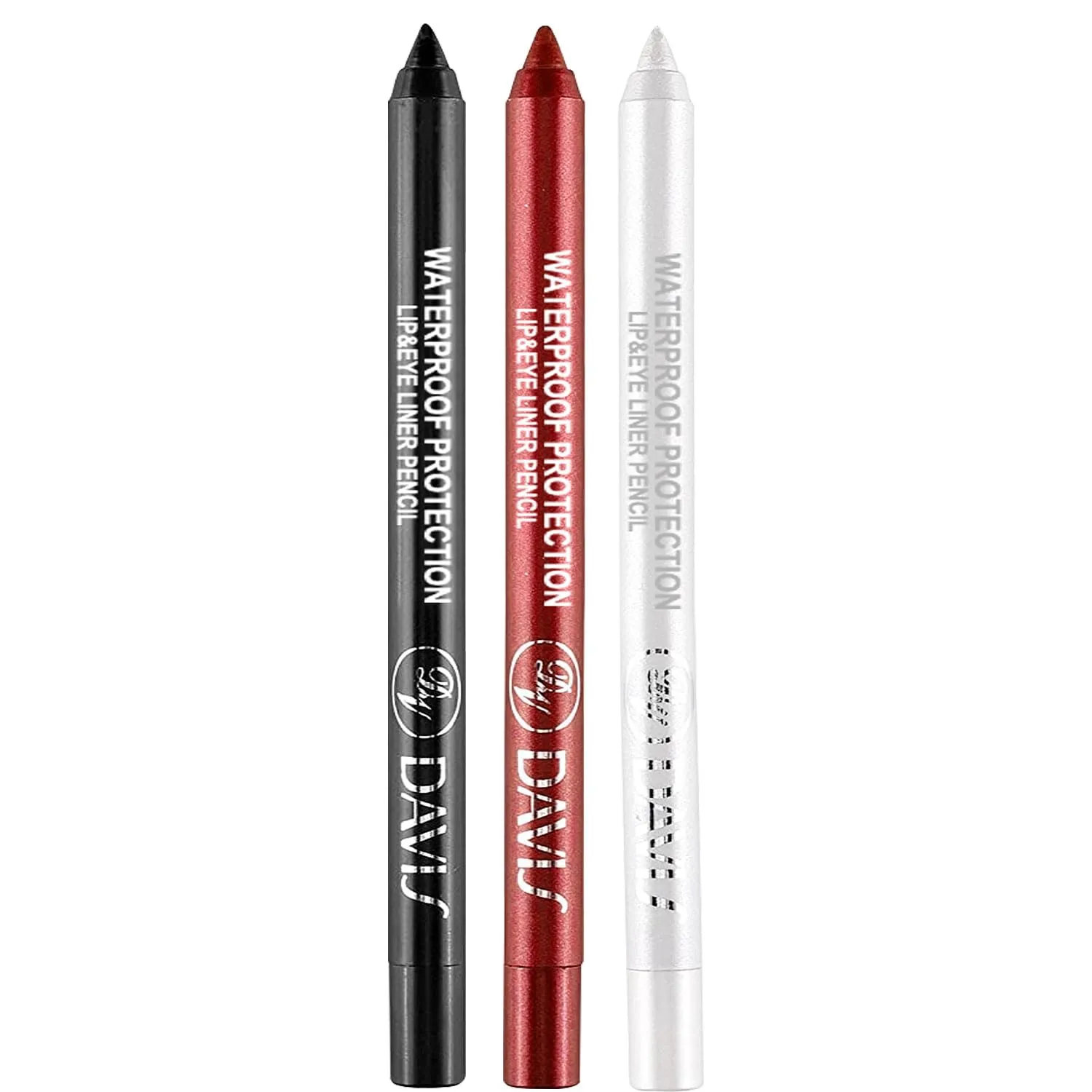 LemonSac 3 Colorful Eyeliner Pen Set, Eye Shadow Pencil, Pearl Eyeliner Kit Metallic Glitter Eye liner Pencil for Women Eye&Lip Liner Professional Eye Makeup Set Colorful Eye Color (3PCS C)