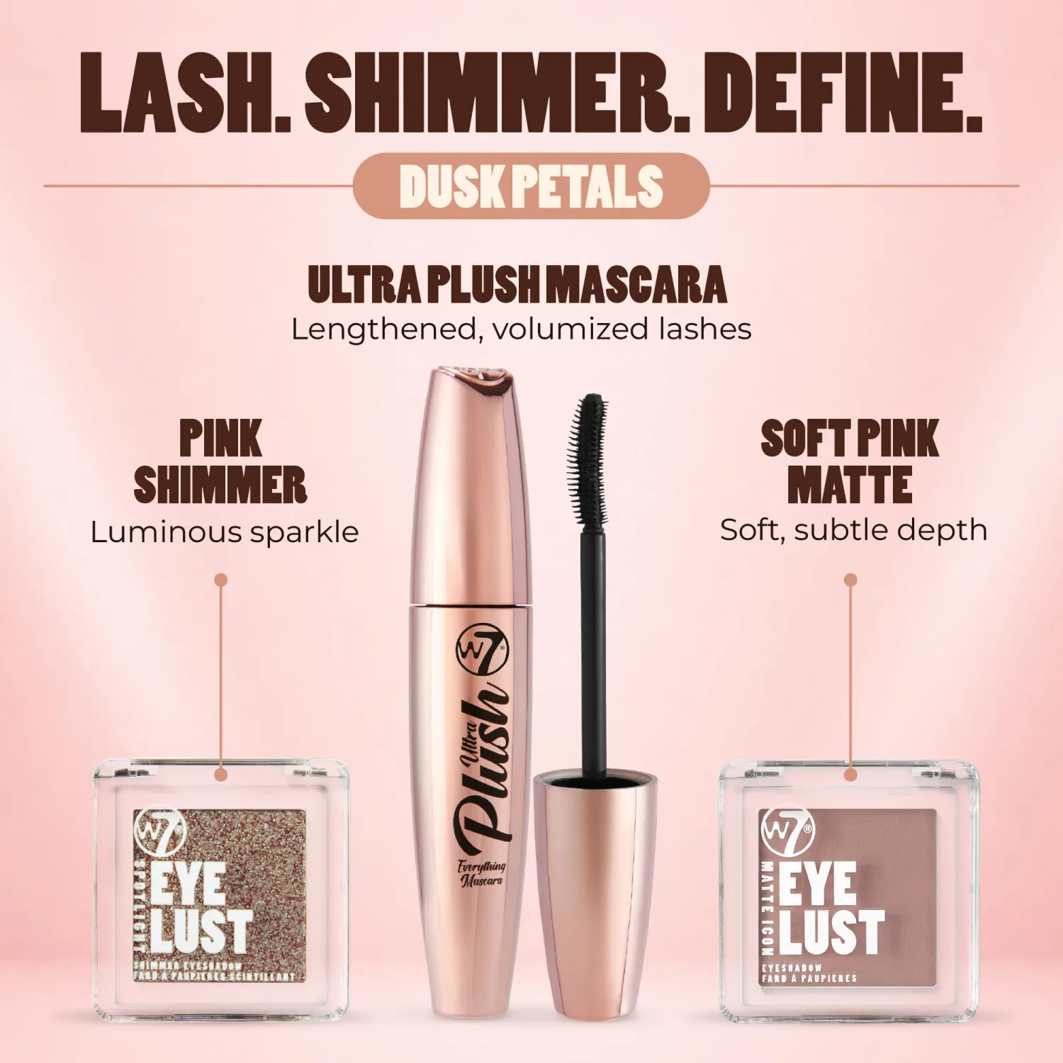 W7 Lash and Lust Eye Makeup Set - Dusk Petals