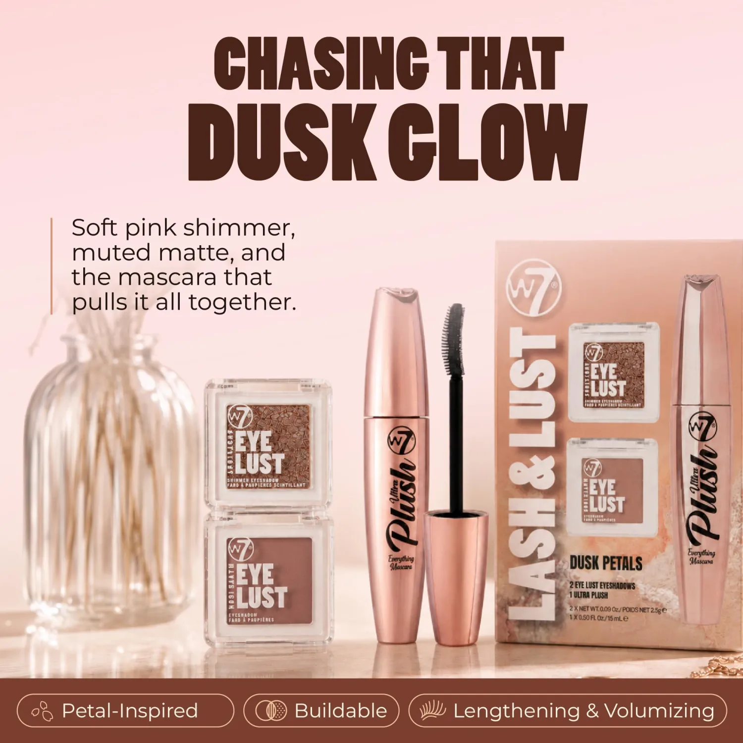 W7 Lash and Lust Eye Makeup Set - Dusk Petals