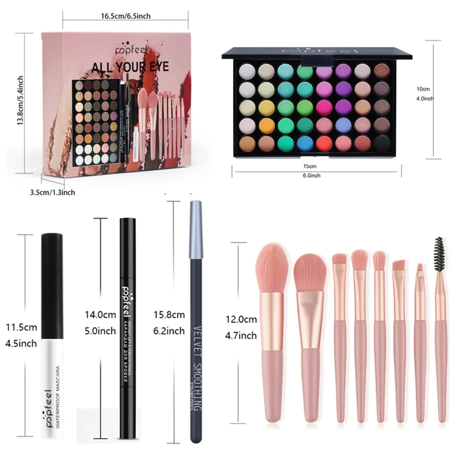 Eye Makeup Kits for Women Girls, Christmas Eye Makeup Set for Beginners
