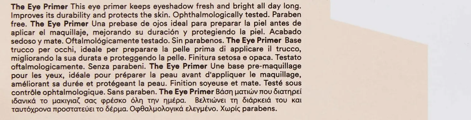3INA Makeup Cruelty Free Paraben Free Vegan Eye Primer 10 ml Beige