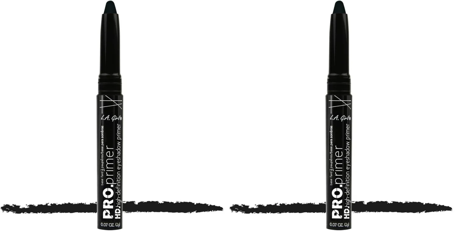 L.A. Girl HD PRO.Primer Eyeshadow Stick, Black GEB197 (Pack of 2)