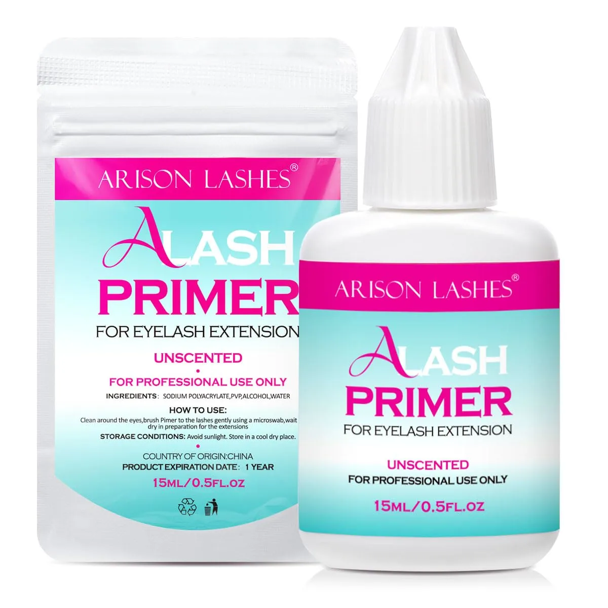 Lash Primer for Eyelash Extensions15ML Eyelash Primer Increase Lash Adhesive Bonding Power Pretreatment for Semi Permanent Lash Extension Ideal for Extend Lash Glue Retention Time(UNSCENTED)