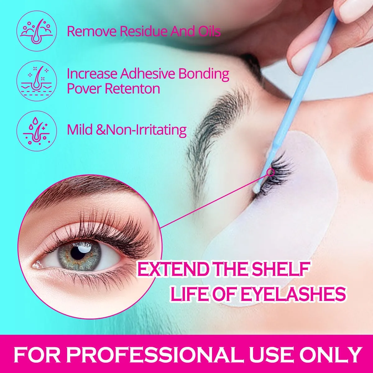 Lash Primer for Eyelash Extensions15ML Eyelash Primer Increase Lash Adhesive Bonding Power Pretreatment for Semi Permanent Lash Extension Ideal for Extend Lash Glue Retention Time(UNSCENTED)