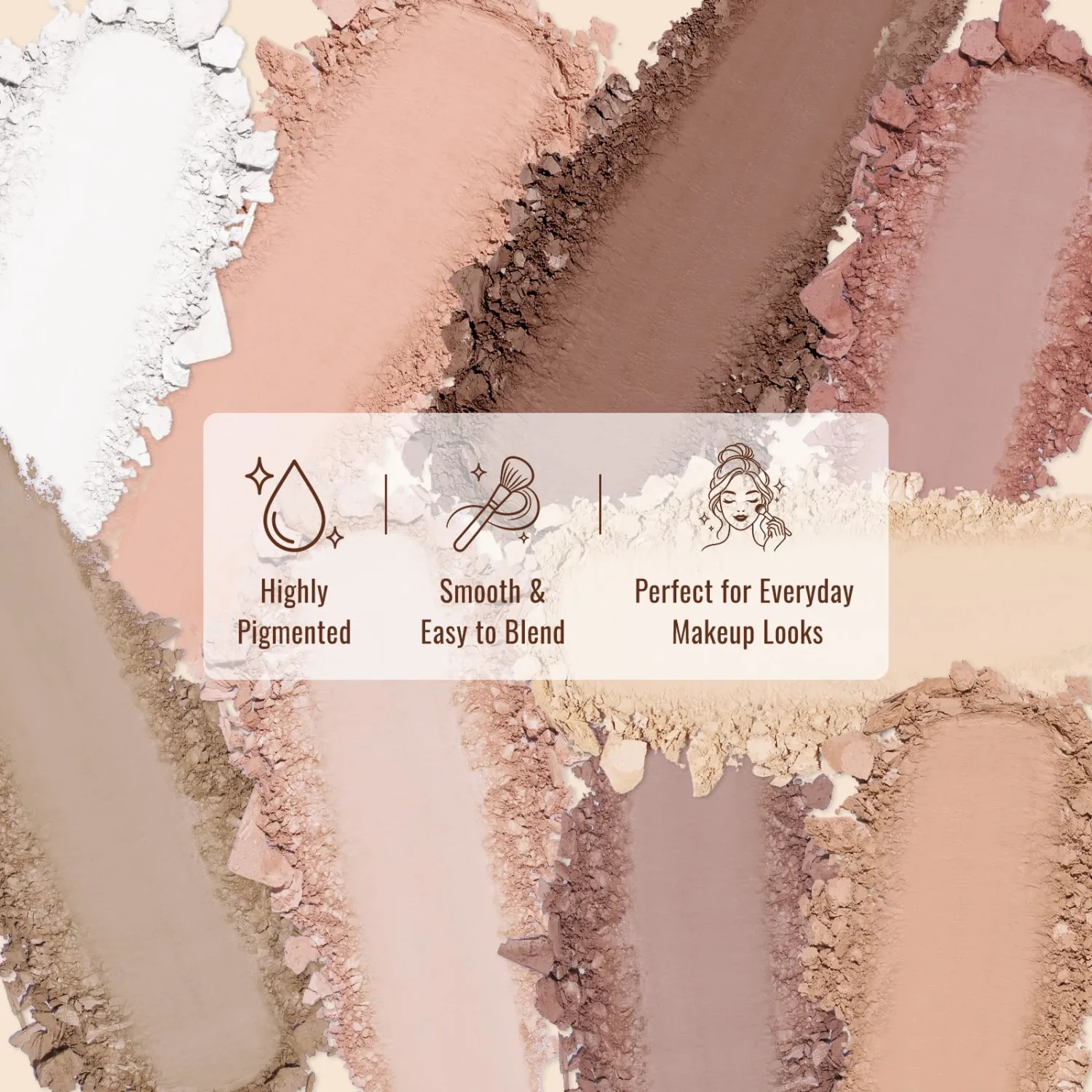 UCANBE 9 Colors Matte Eyeshadow Palette, Neutral Nude Brown Eye Makeup, Warm Highly Pigmented Blendable Smooth for Natural Daytime Makeup Soft Eye Looks