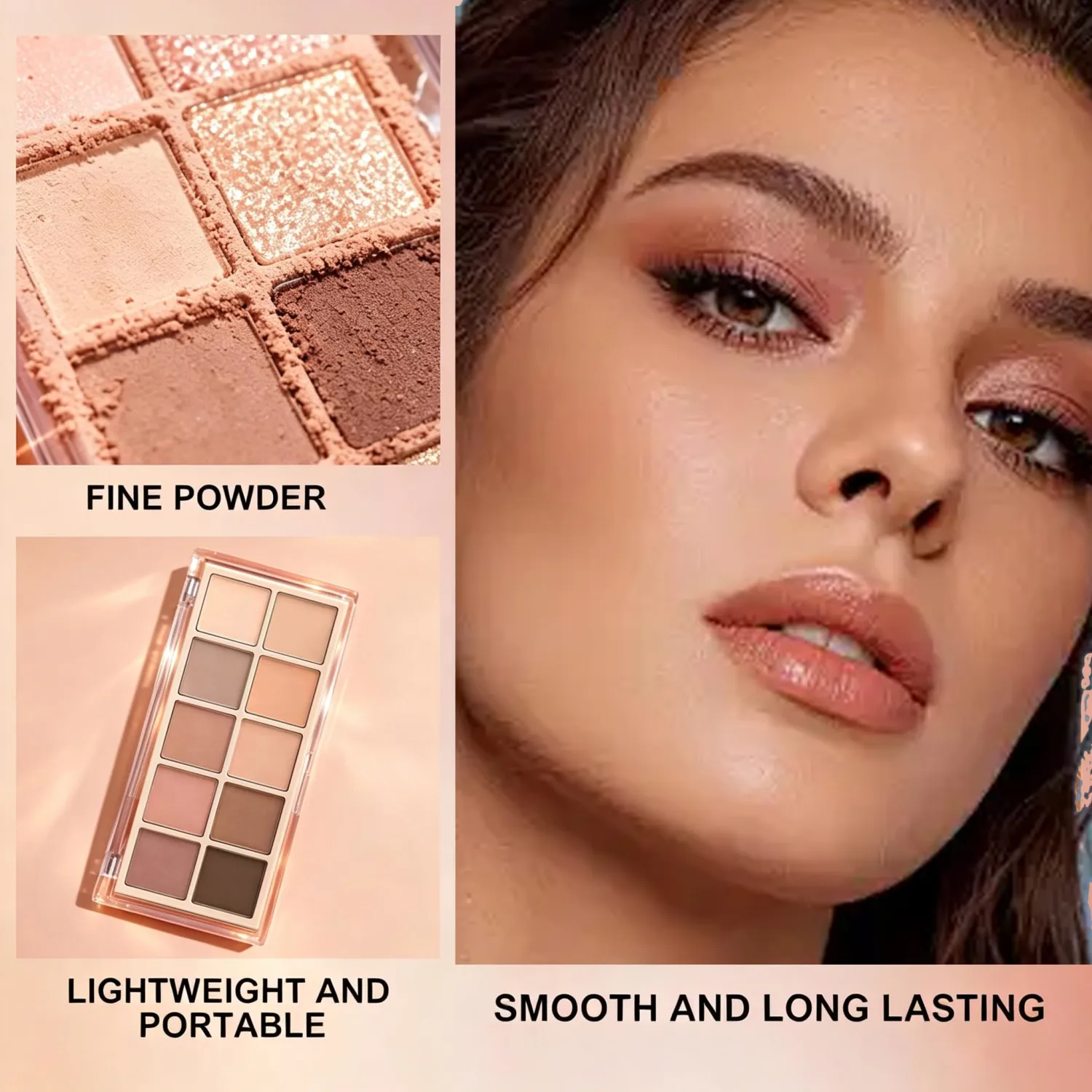 10 Color Matte Eyeshadow Palette, Warm Neutral Nude Brown Eye Shadow,All-Matte Peach, Caramel & Warm Brown Shades, Blendable Colors for Mature Eyes, Everyday, Natural & Soft Glam Looks 05