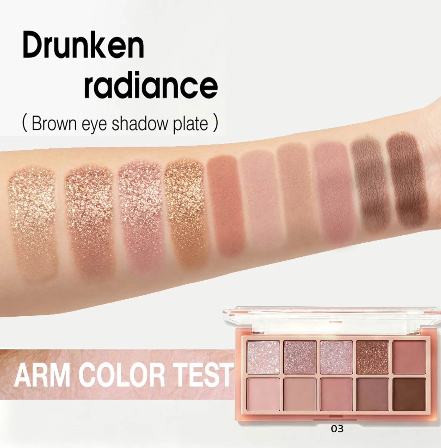 10 Color Mauve Eyeshadow Palette, Dusty Rose Pink Eye Shadow Makeup,Rosy Neutrals with Matte, Shimmer & Glitter Finishes, Blendable Shades for Everyday, Romantic, Soft Glam & Smoky Looks 03