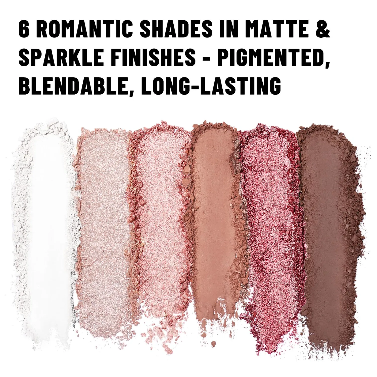 SUSIKEKI Neutral Eyeshadow Palette with Brush, 6-Color Mini Matte and Shimmer Eye Shadow Palette, Blush-Toned Neutral Nude Shades, Highly Pigmented Ultra Blendable, Long Lasting for Daily Looks