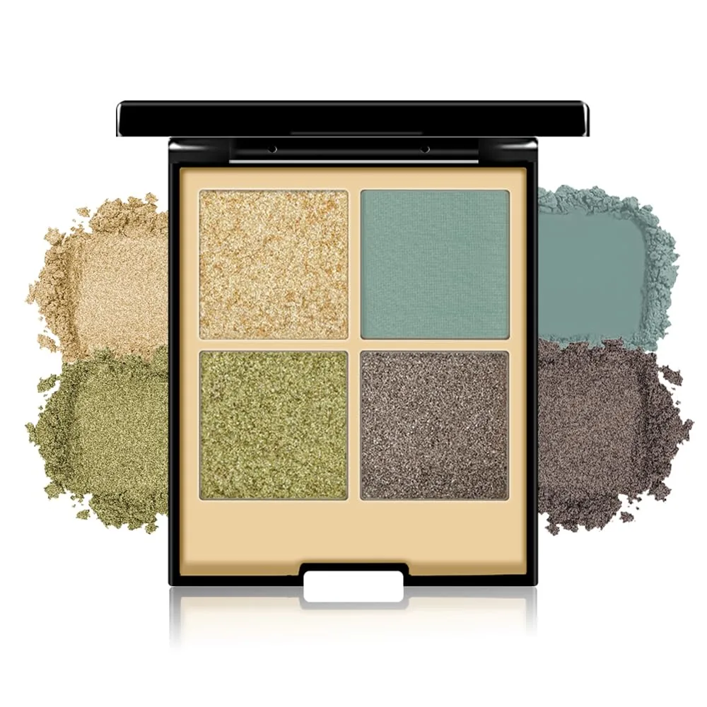 Eyeshadow Palette, Sage Olive Glow Eye Shadow Quad with Matte & Shimmer Finishes | Highly Pigmented, Blendable, Long Lasting Green Neutral Eyeshadow for Everyday, Soft Glam & Nature-Inspired Makeup 5