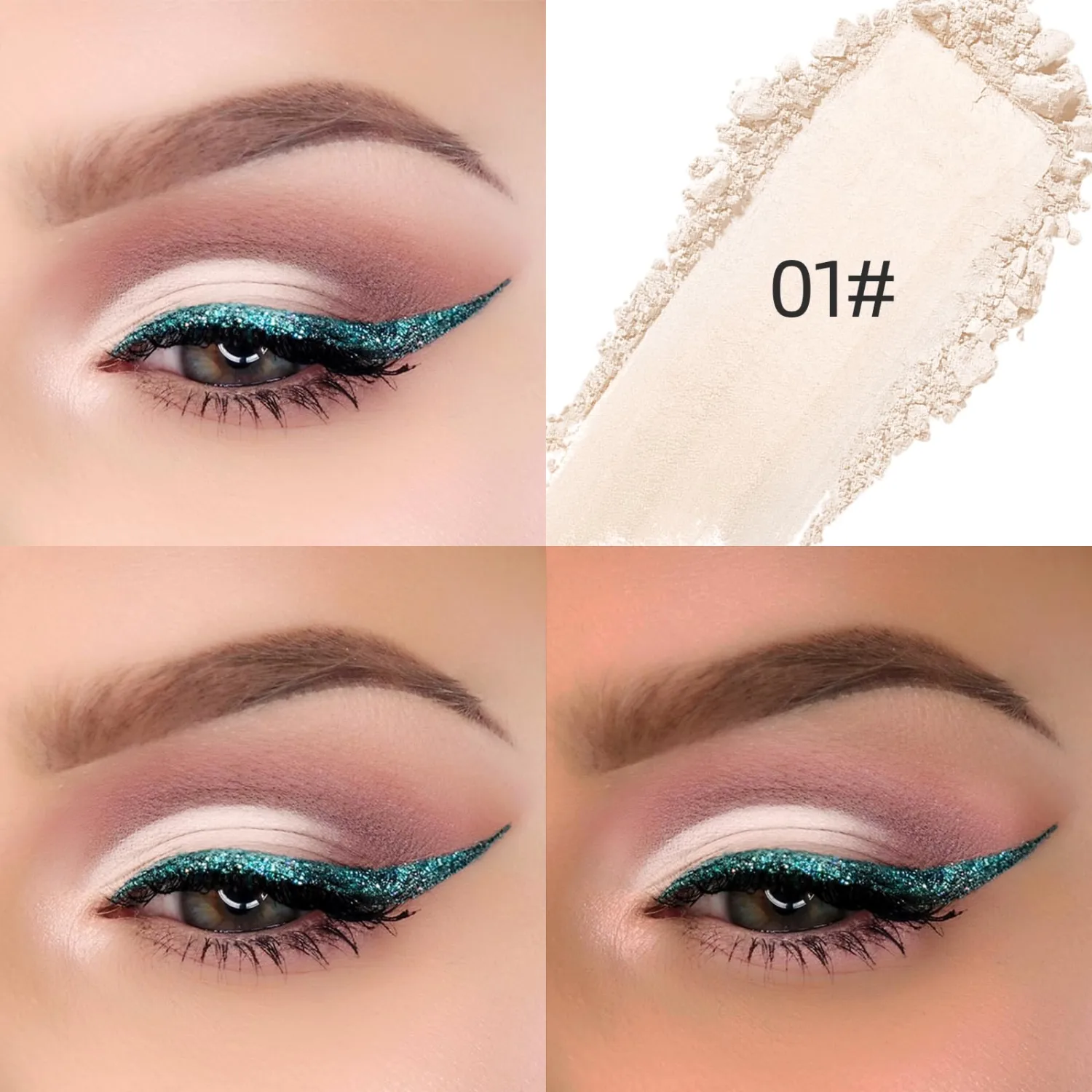 Single Matte Eyeshadow Palette, Moonlight White Eye Shadow Makeup for Women, Smooth Eye-Shadow Powder with Lightweight & Blendable Formula for Daily Eye Shadow Palette Fairy Makeup #01