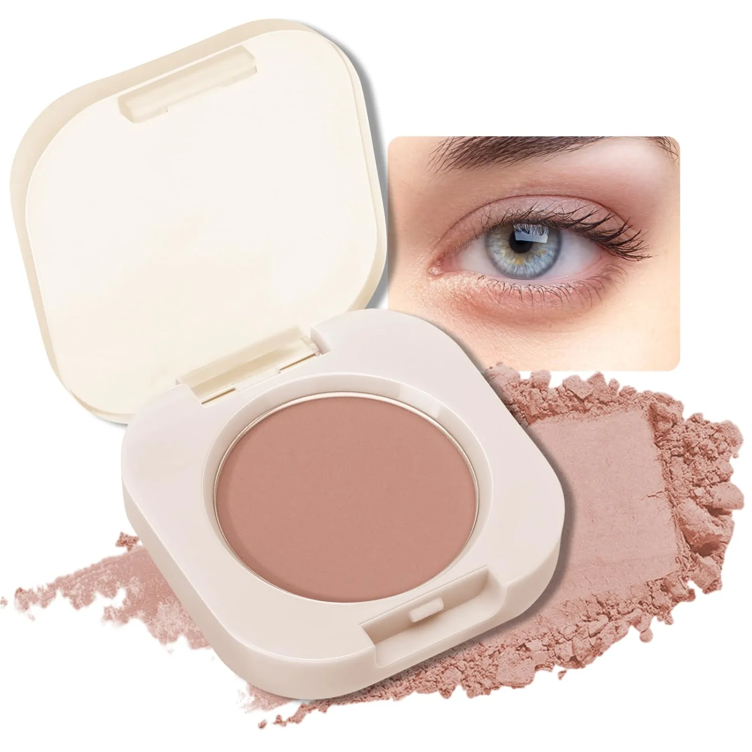 Single Matte Eyeshadow Palette, Mist Rose Eye Shadow Makeup for Women, Smooth Eye-Shadow Powder with Lightweight & Blendable Formula for Daily Eye Shadow Palette Fairy Makeup #03