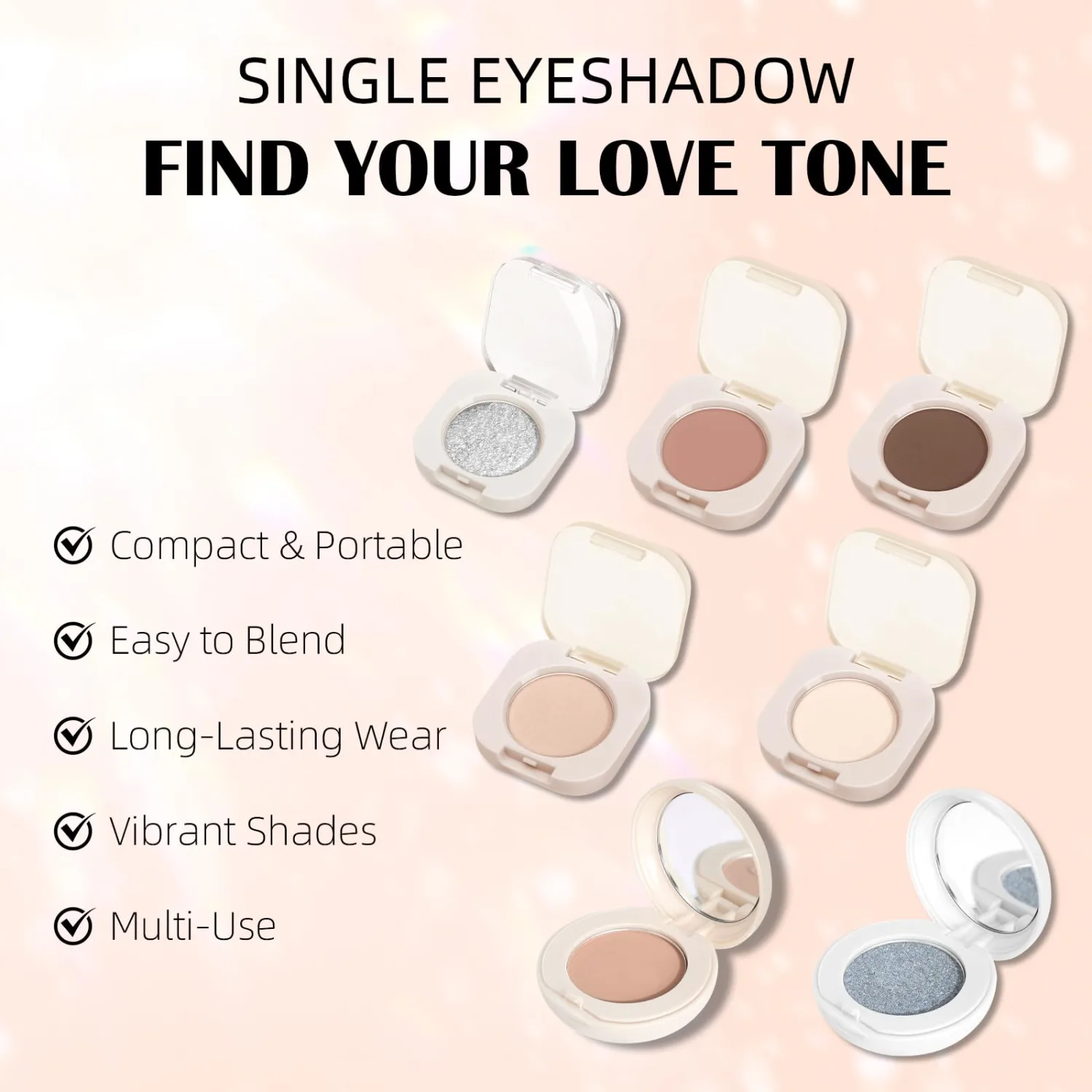 Single Matte Eyeshadow Palette, Dark Brown Eye Shadow Makeup for Women, Smooth Eye-Shadow Powder with Lightweight & Blendable Formula for Daily Eye Shadow Palette Fairy Makeup #07