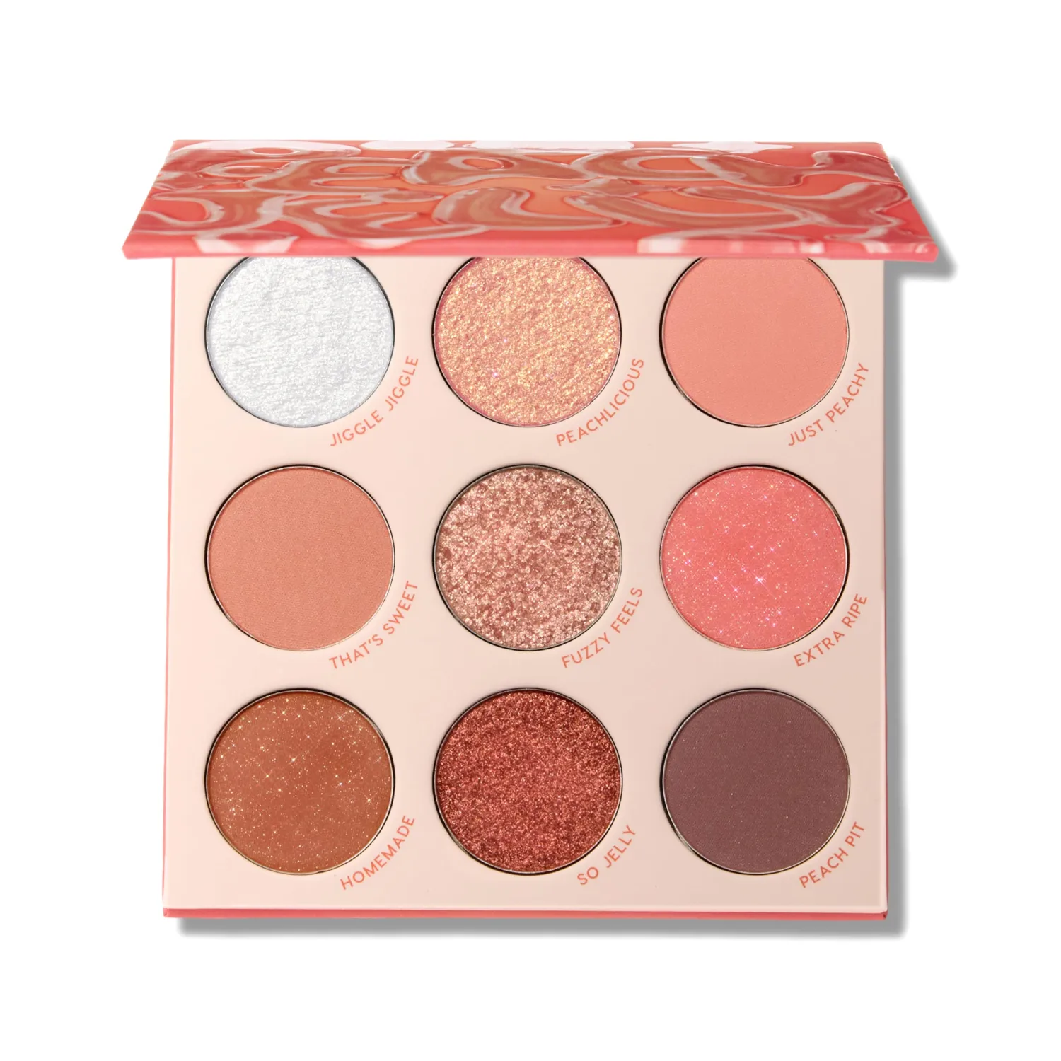 ColourPop Peach Jelly Eyeshadow Palette - Peachy Warm Neutral Eyeshadow Palette with Matte & Glitter Finishes - High Pigment Glowy Eye Makeup with Longwear Formula (0.3 oz)