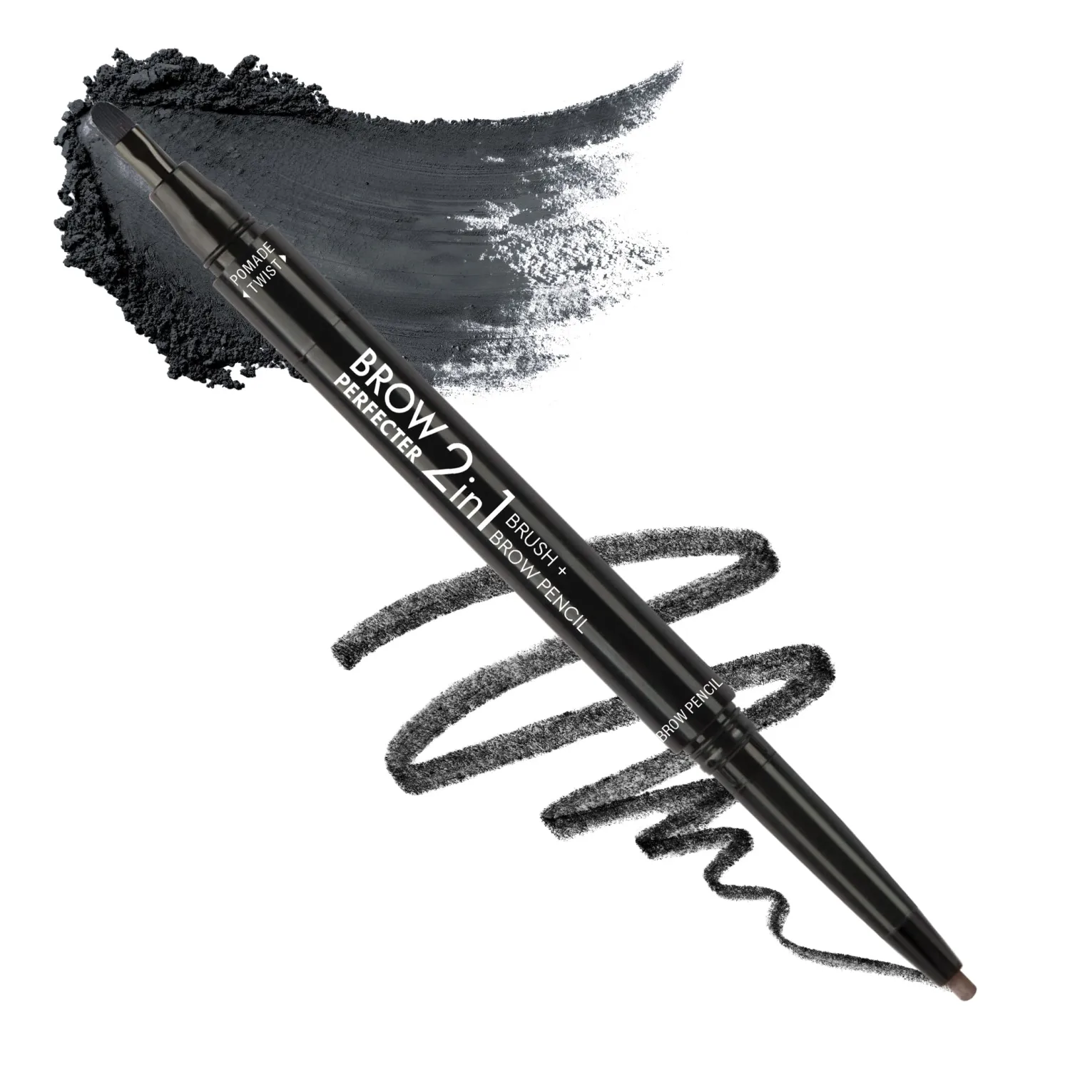 Absolute New York Dark, Brunette, 2-in-1 Brow Perfecter, Dual-Ended Brow Tool