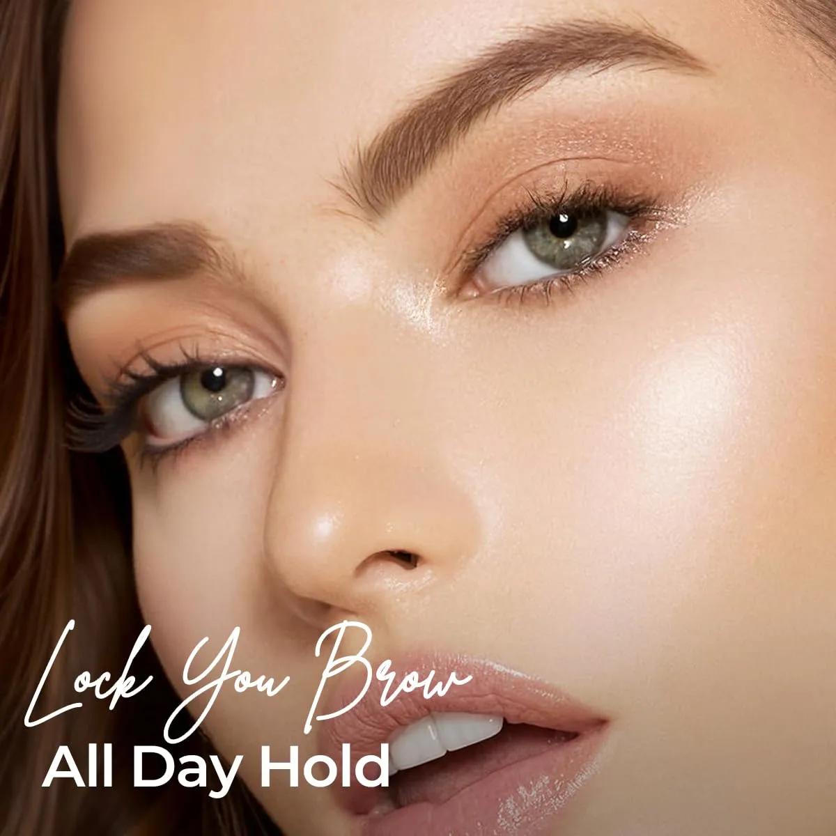 SACE LADY 24H Lock Eyebrow Gel with Built-in Brush Waterproof, Dark Brown