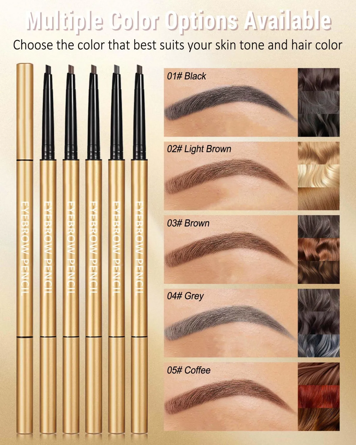 Eyebrow Pencil,12Pcs Ultra-Fine Waterproof Brown Eye Brow Pencils for Women