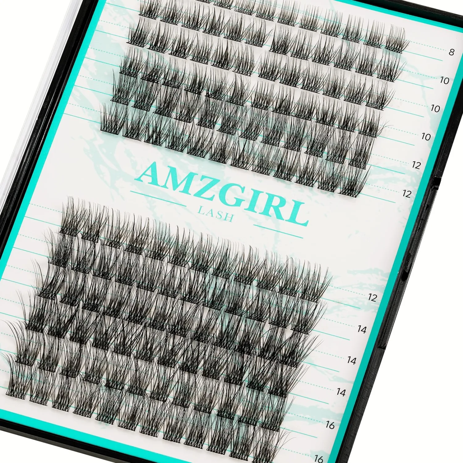 AMZGIRL Natural Lash Clusters, 144PCS Eye Lash Extension for DIY at Home
