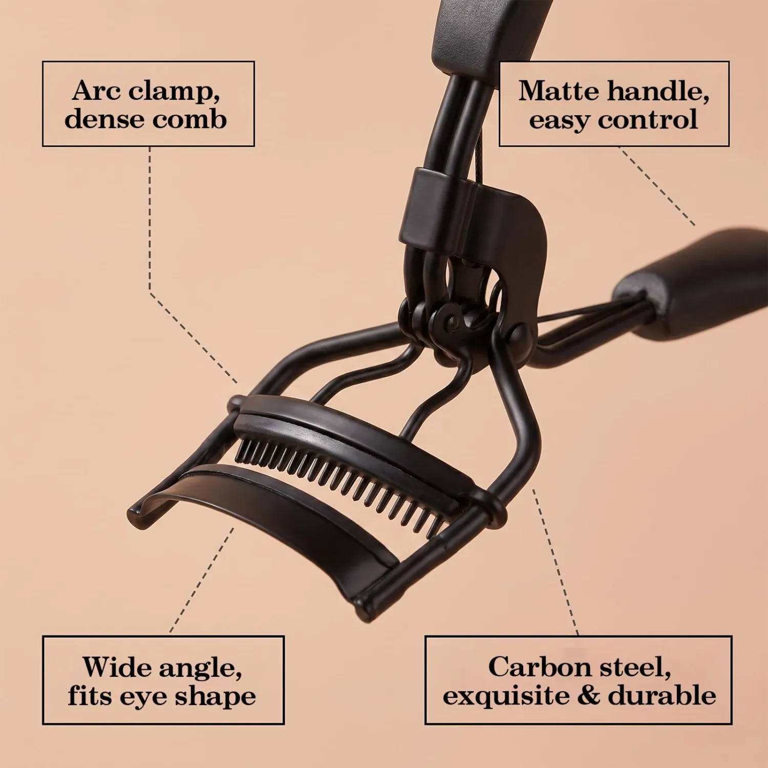Performance Eyelash Curlers Kit, C Curl Lash Curler with Built-in Comb for Almond, Monolid or Hooded Eyes