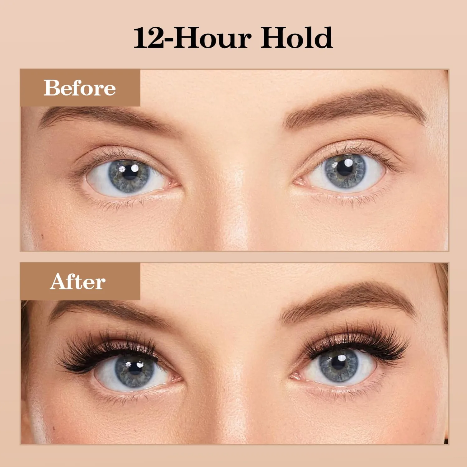 Performance Eyelash Curlers Kit, C Curl Lash Curler with Built-in Comb for Almond, Monolid or Hooded Eyes