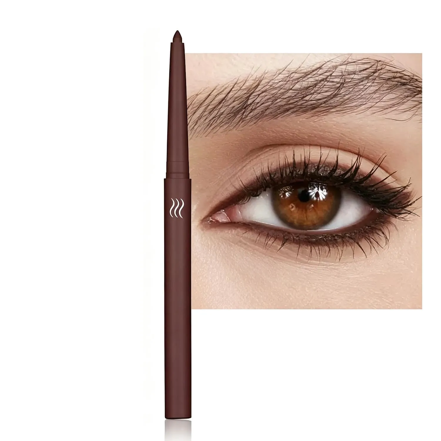 Brown Matte Gel Eyeliner Pencil, Retractable Cream Liner for Daily & Graphic Eye Makeup (11#)
