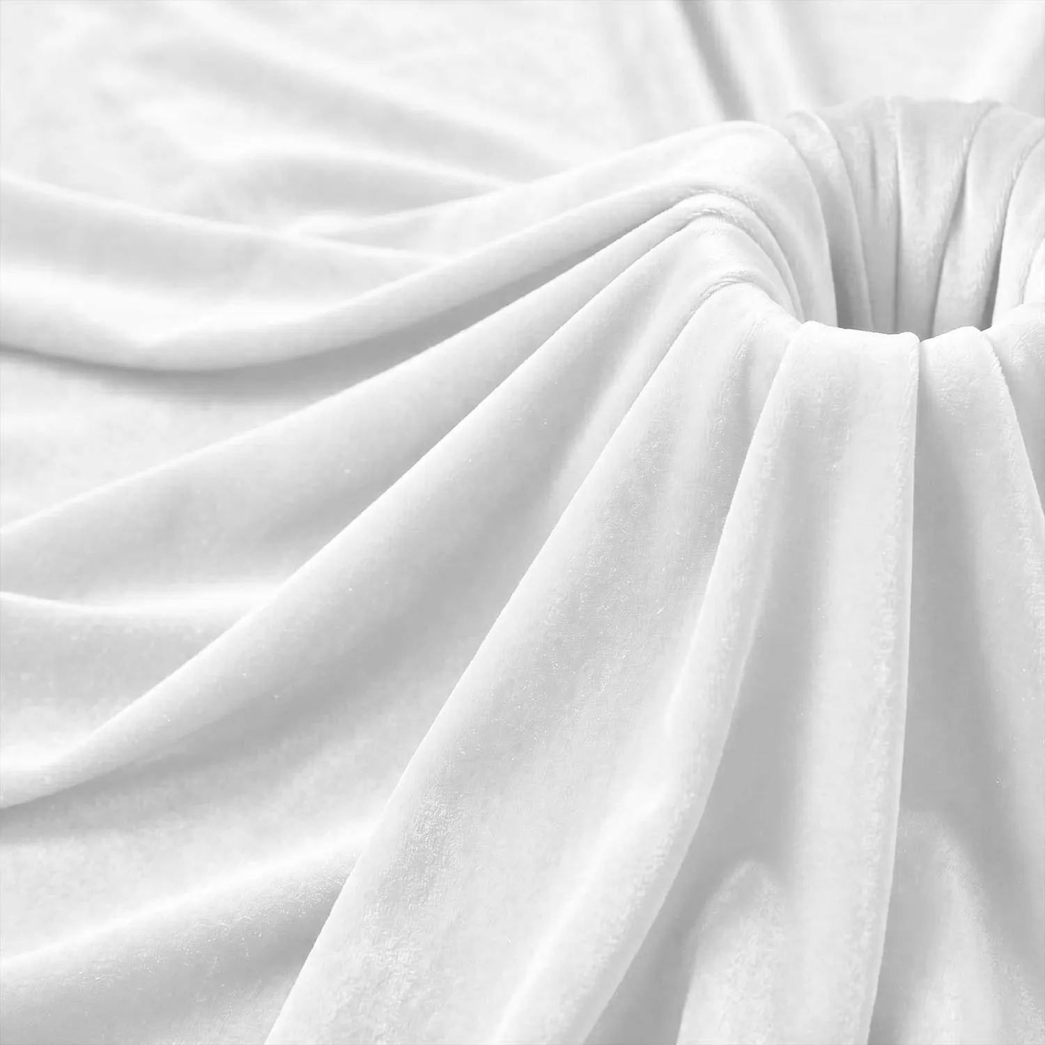Stretch Velvet Fabric by the Yard White 60 Inch Wide 1 Yard Soft