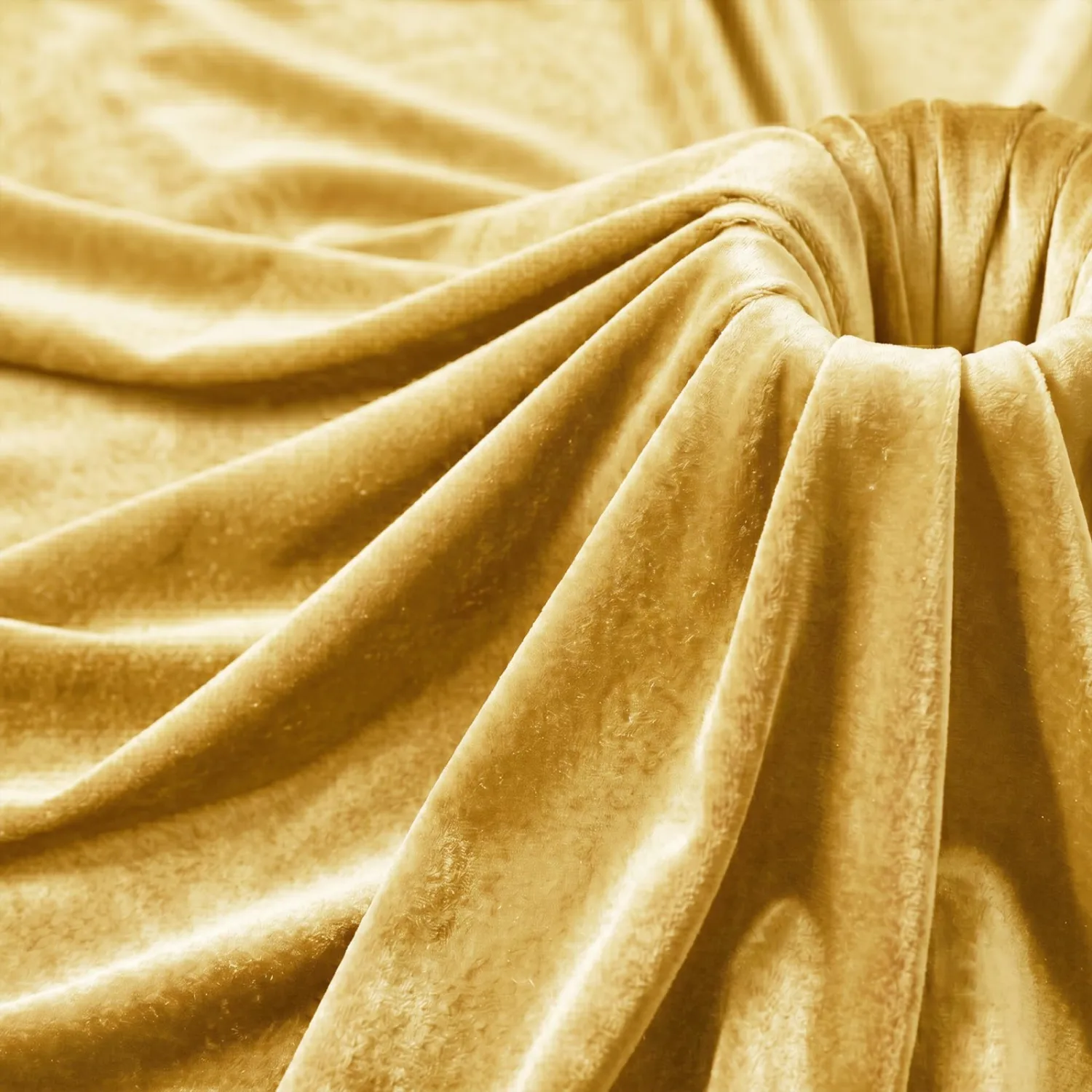 Stretch Velvet Fabric by the Yard Deep Gold 60 Inch Wide 1 Yard