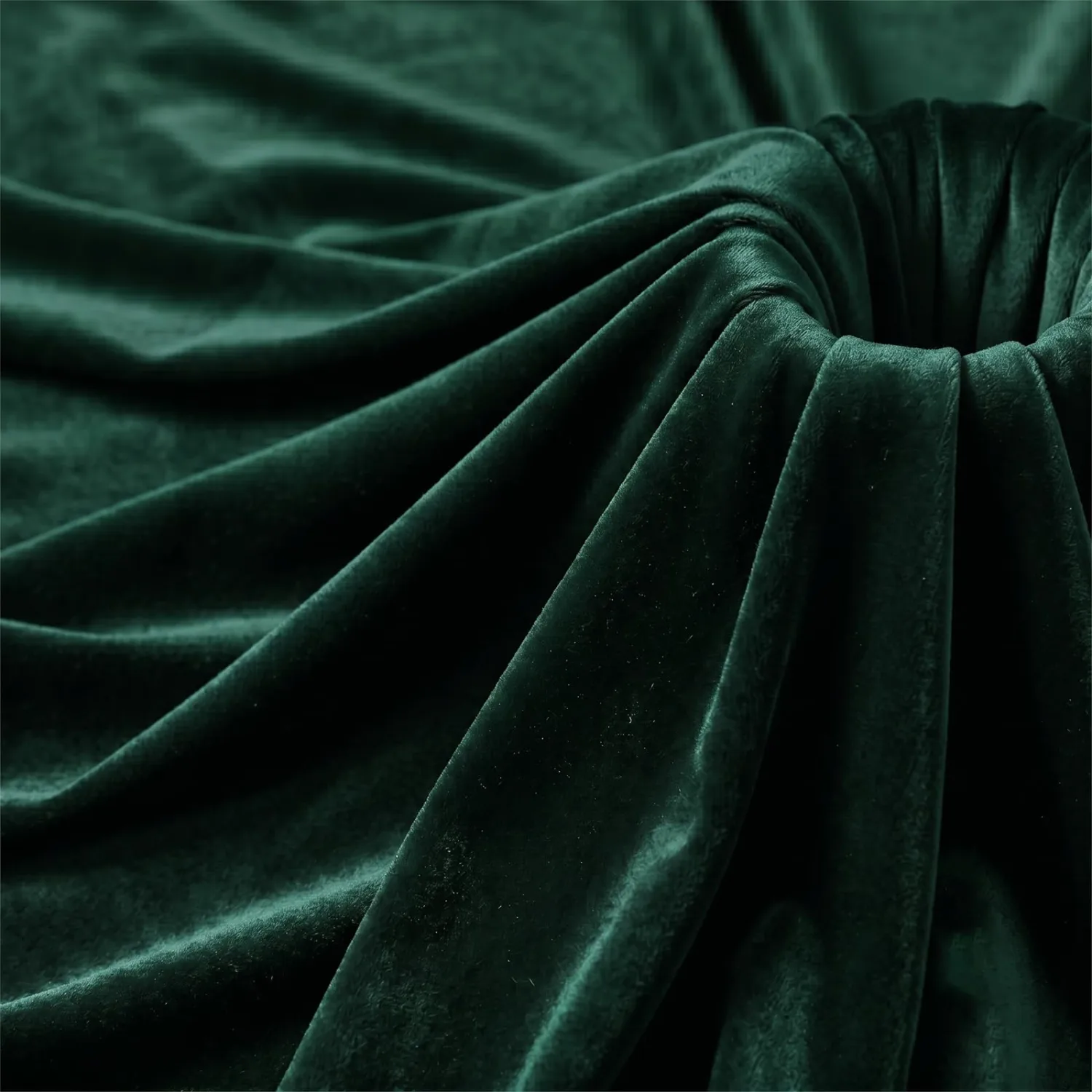 Stretch Velvet Fabric by the Yard Forest Green 60 Inch Wide 1 Yard
