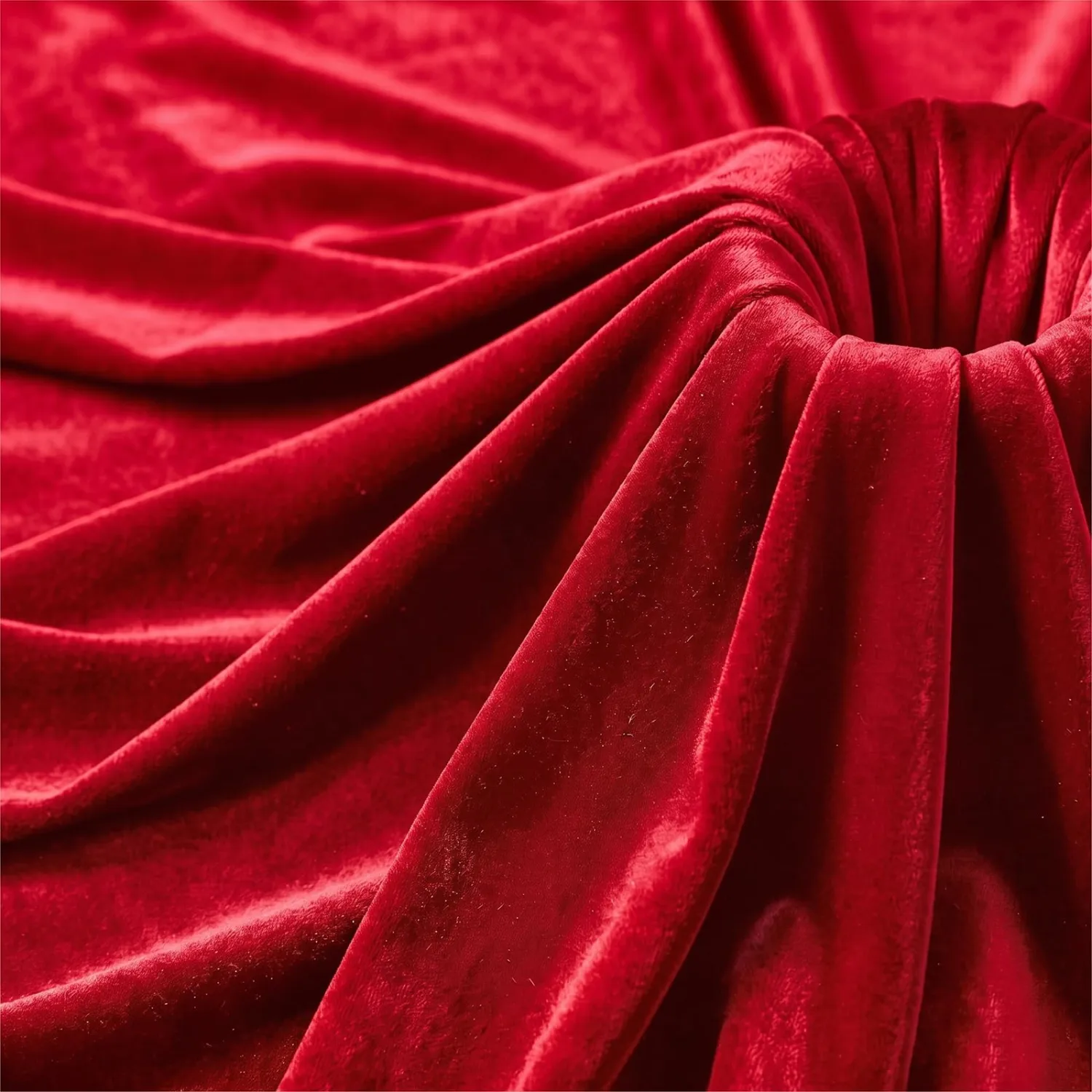 Stretch Velvet Fabric by the Yard Red 60 Inch Wide 1 Yard