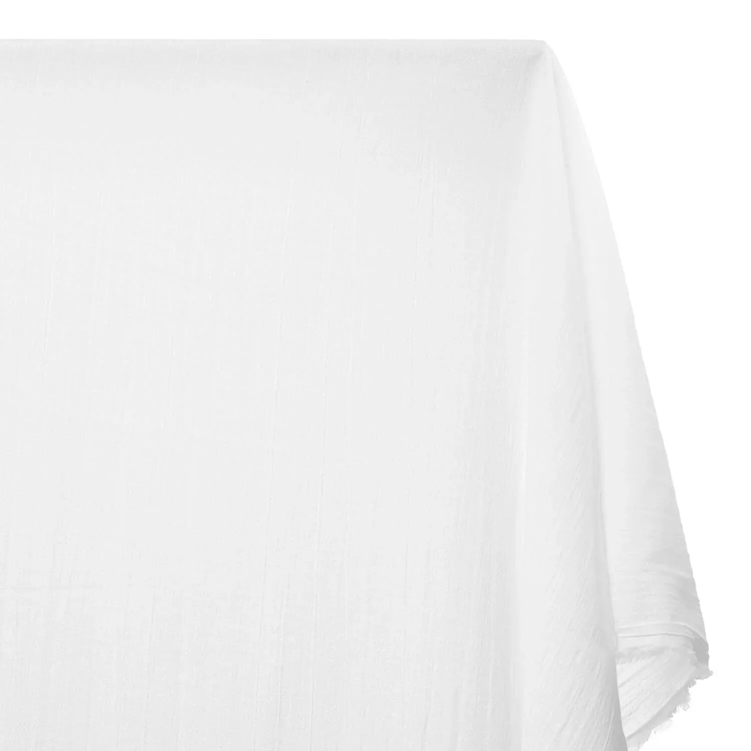 AK TRADING CO. 50" Wide 100% Cotton Island Breeze Gauze Fabric by The Yard – Lightweight, Breathable Material for Apparel, Crafts, Home Décor, Photoshoots, & DIY Projects (White, 1 Yard)
