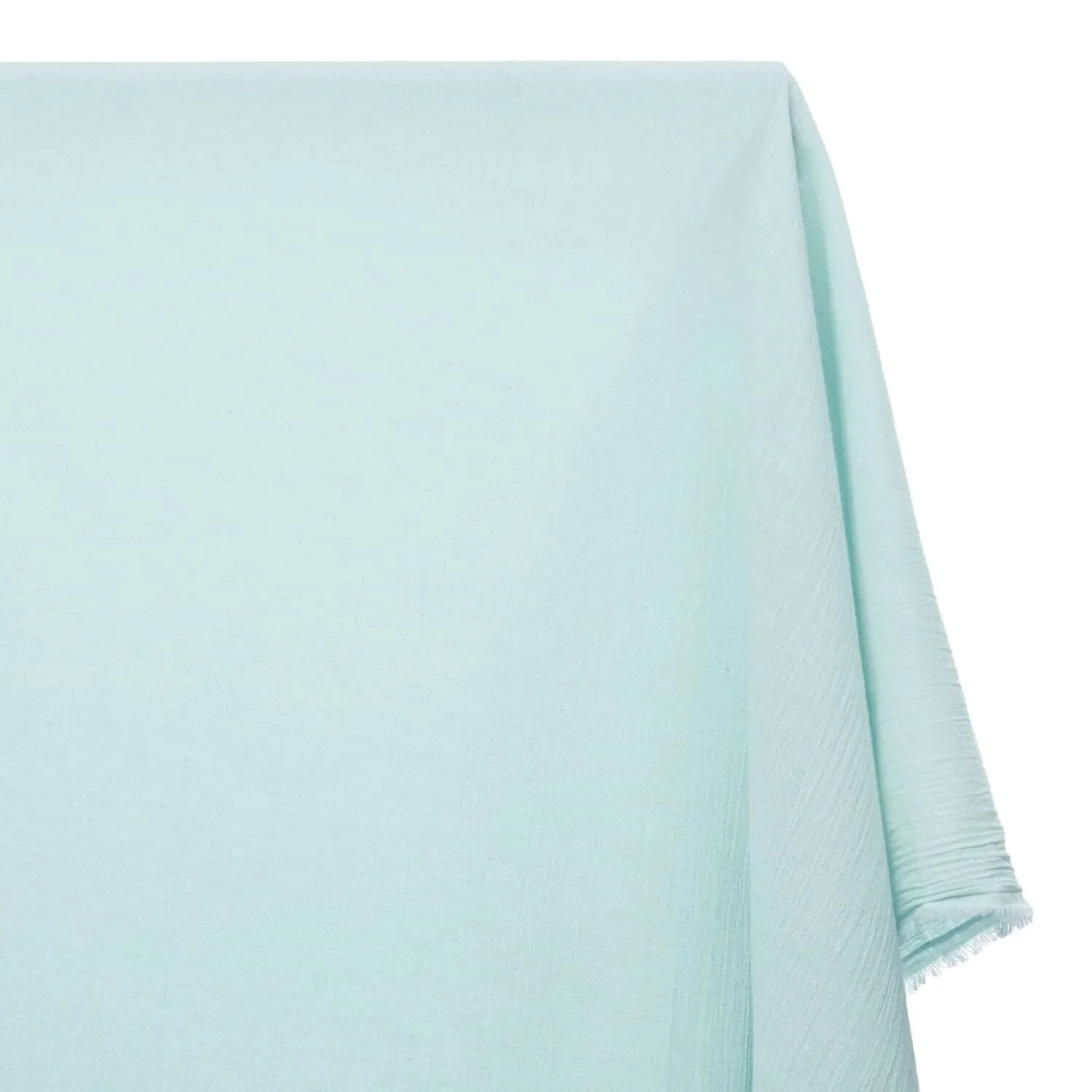 AK TRADING CO. 50" Wide - 100% Cotton Island Breeze Gauze Fabric - Perfect for Apparel, Swaddles, Crafts, Home, Photoshoots, & DIY Projects. (Baby Blue, 1 Yard)