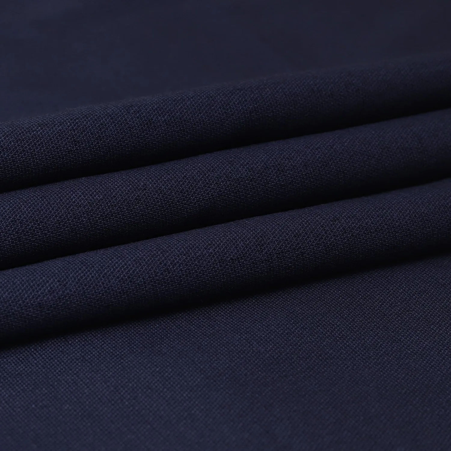Linen Fabric | Natural Linen Cloth | Embroidery, Sewing | Soft, Breathable | 59" Wide | 30% Linen, 70% Viscose | Hemp, Jute, Needlework, Lining (Navy, 1Y)