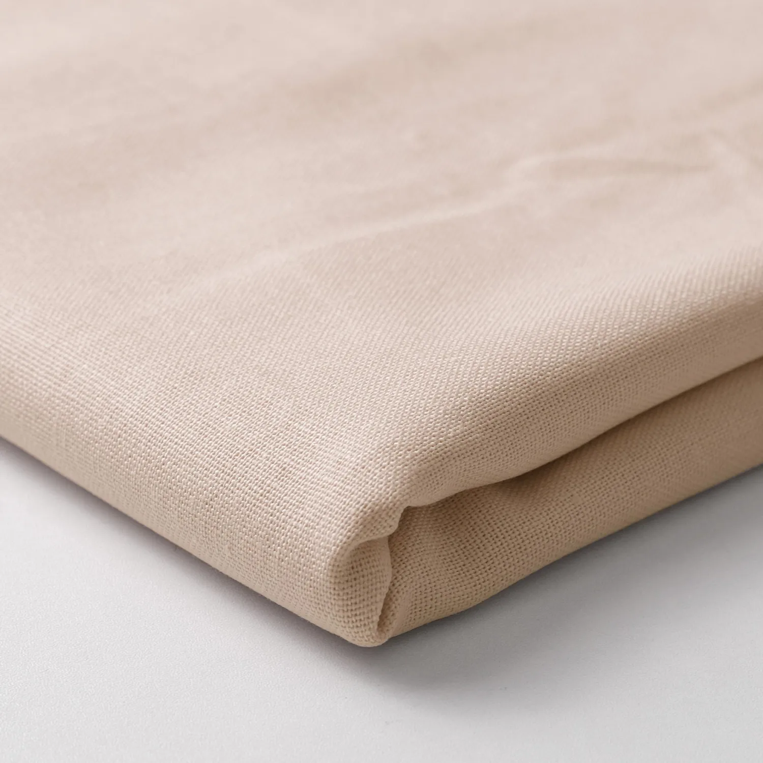 Linen Fabric | Natural Linen Cloth | Embroidery, Sewing | Soft, Breathable | 59" Wide | 30% Linen, 70% Viscose | Hemp, Jute, Needlework, Lining (Apricot, 1Y)