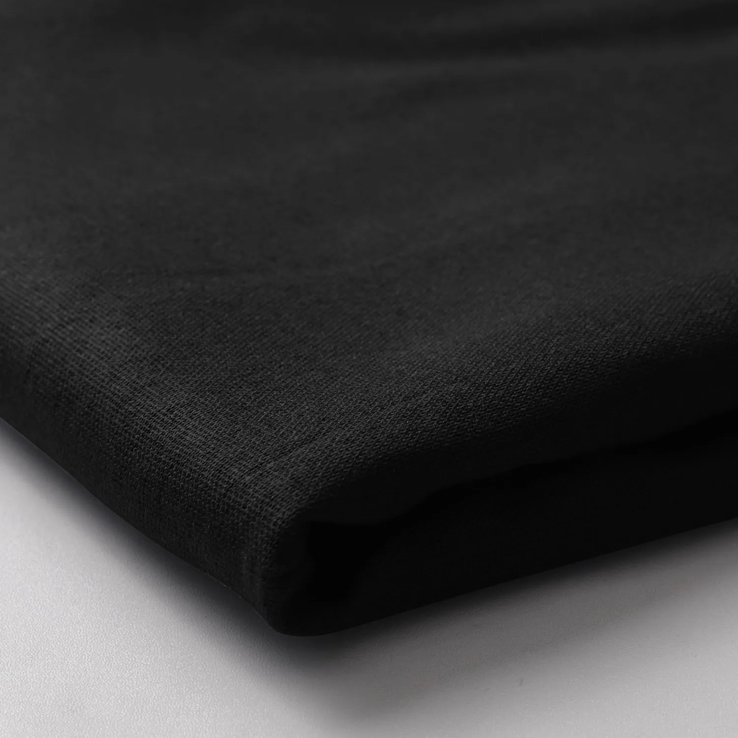 Linen Fabric | Natural Linen Cloth | Embroidery, Sewing | Soft, Breathable | 59" Wide | 30% Linen, 70% Viscose | Hemp, Jute, Needlework, Lining (Black, 1Y)