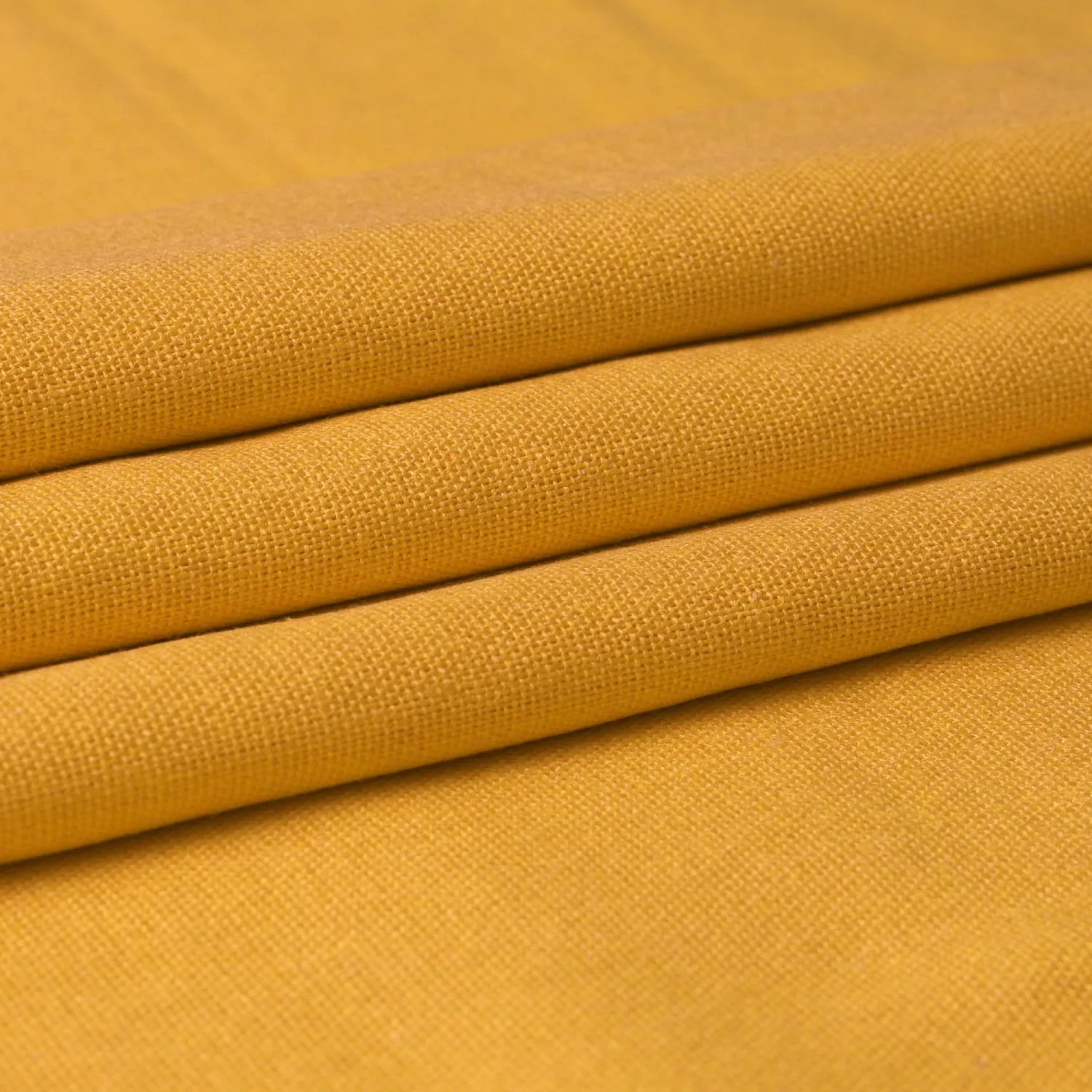 Linen Fabric | Natural Linen Cloth | Embroidery, Sewing | Soft, Breathable | 59" Wide | 30% Linen, 70% Viscose | Hemp, Jute, Needlework, Lining (Golden Ochre, 1Y)