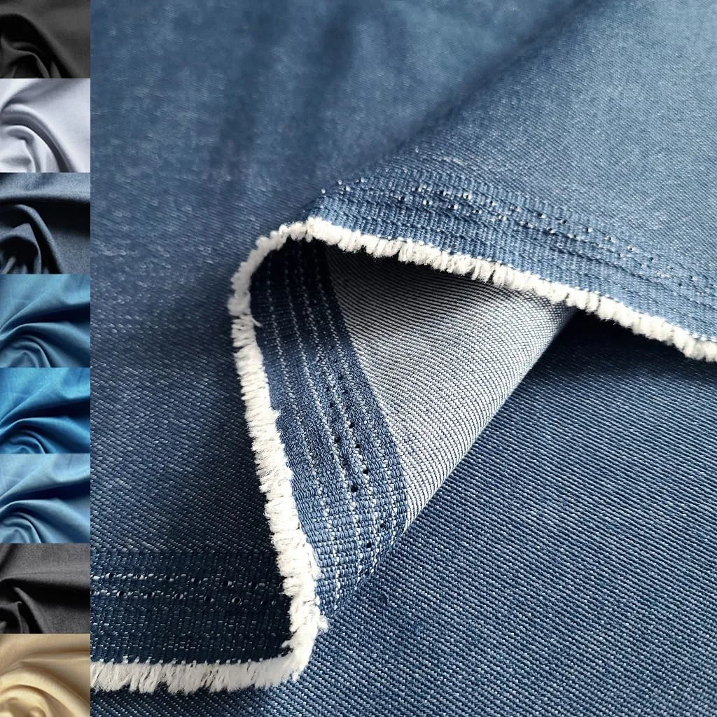 1-Yard 8 oz Navy Blue Denim Fabric for Sewing, Crafting|Stylish Denim Fabric by The Yard |Jean Material