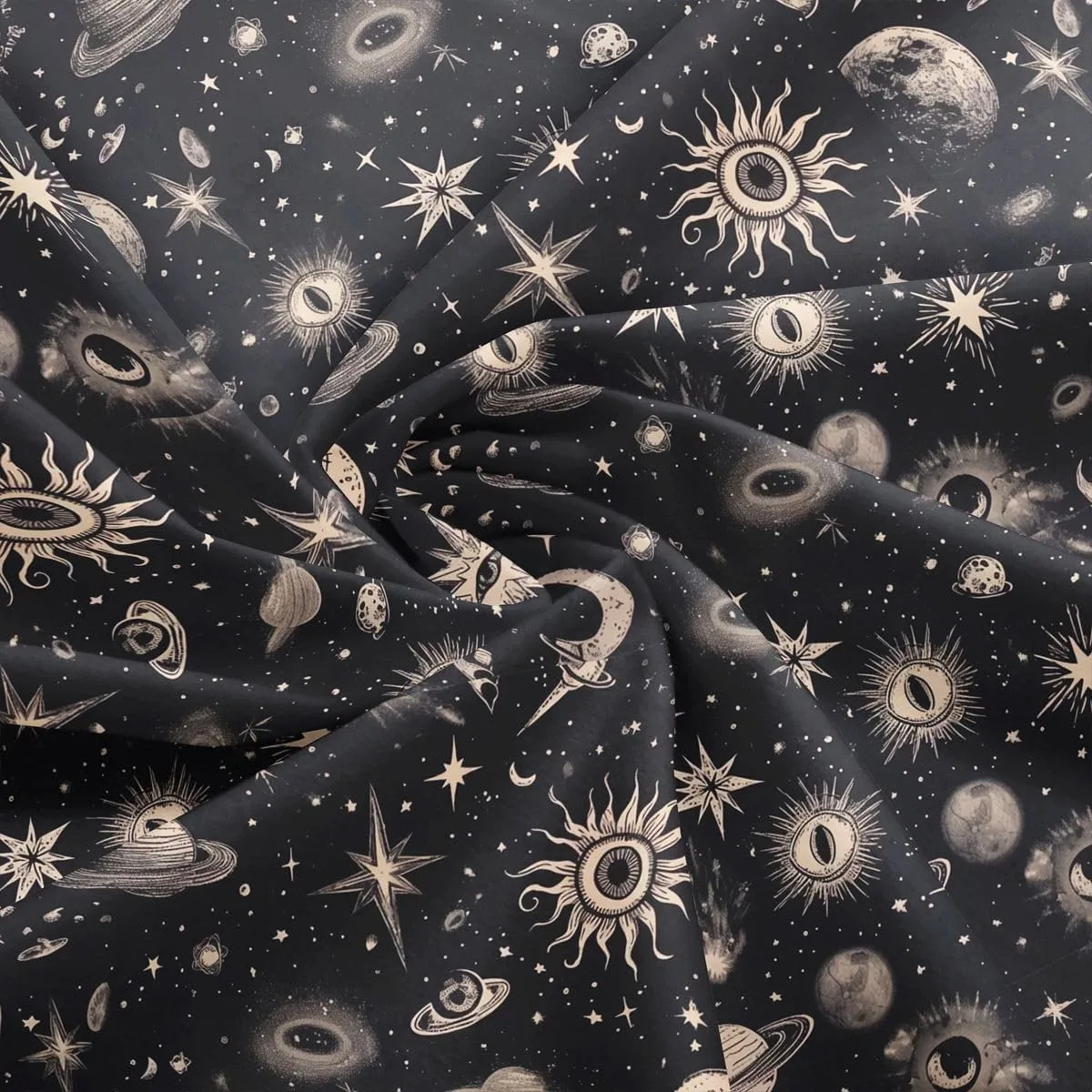 jejeloiu Galaxy Polyester Fabric by The Yard 1 Yard Kids