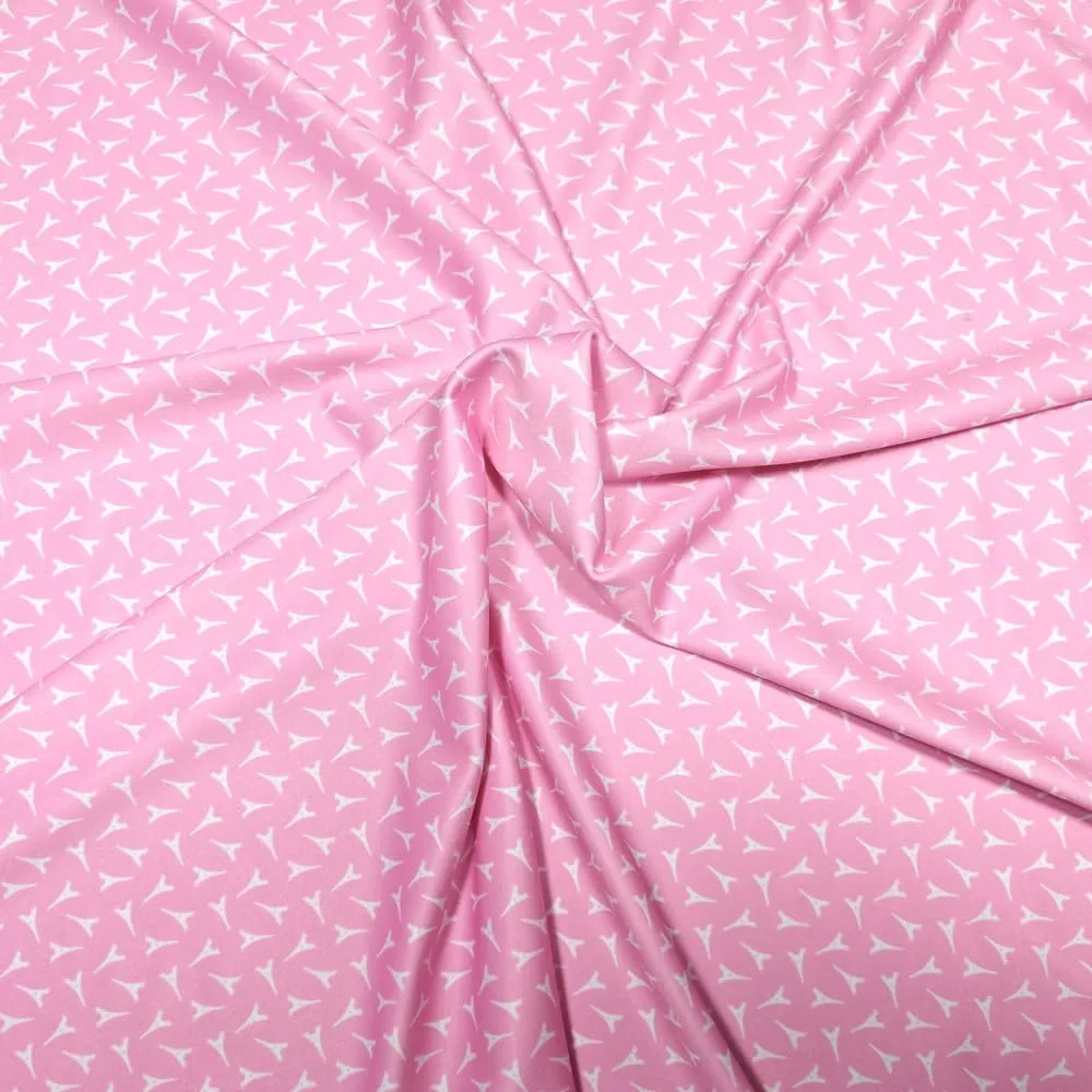 Moisture Wicking Single Jersey Knitted Fabric, Polyester and Spandex, Pink Eiffel Tower, 60" Wide, for Clothing, Crafts, Home Decor, Upholstery, Shirts, Pet Clothing (Pink, 1 Yard pre Cut)