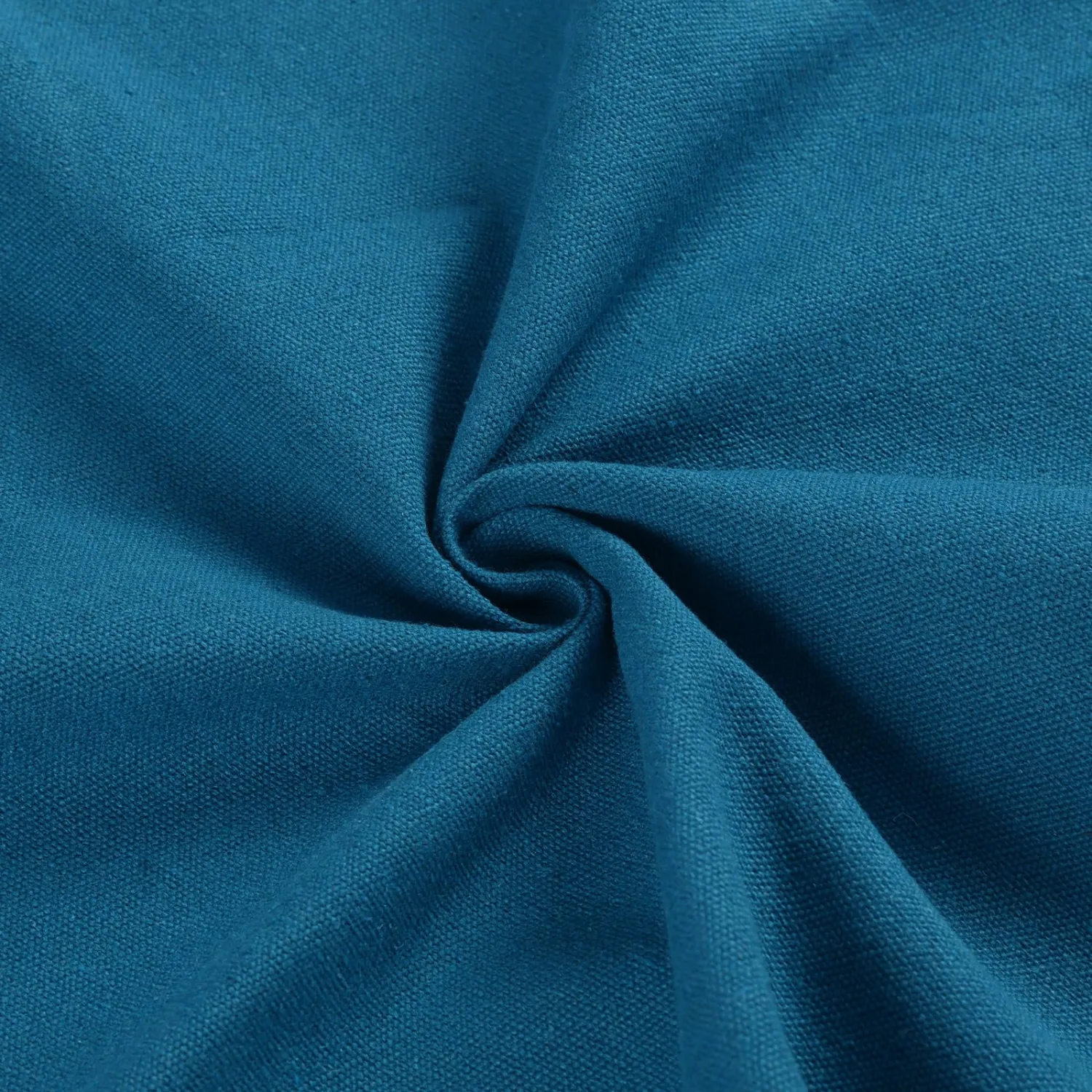 Krychiler Poly Cotton Canvas Fabric by The Yard, 12OZ Heavyweight Durable Canvas Drop Cloth, Polyester Cotton Material for Upholstery Sewing Curtains Covers DIY Crafts - Blue, Precut 1-Yard
