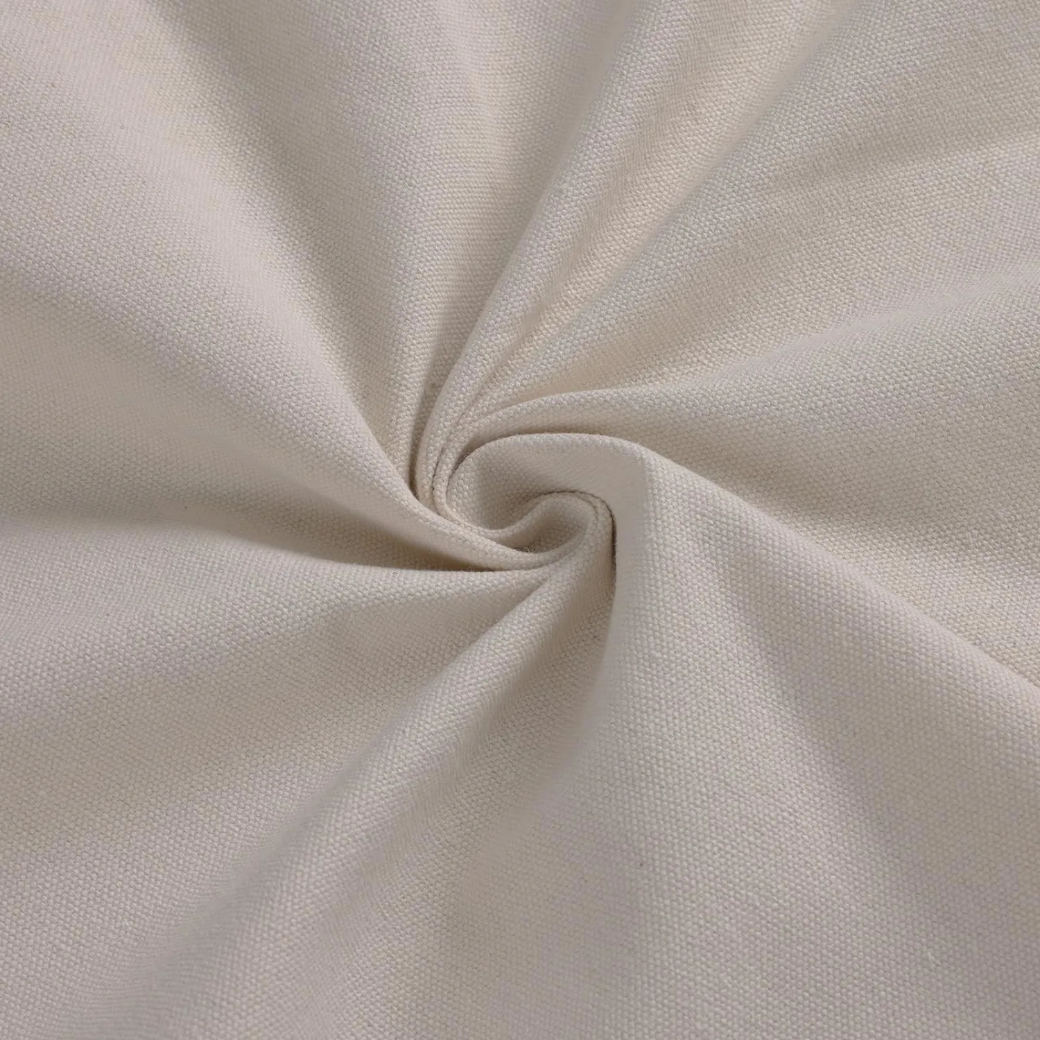 Krychiler Poly Cotton Canvas Fabric by The Yard, 12OZ Heavyweight Durable Canvas Drop Cloth, Polyester Cotton Material for Upholstery Sewing Curtains Covers DIY Crafts - Linen White, Precut 1-Yard