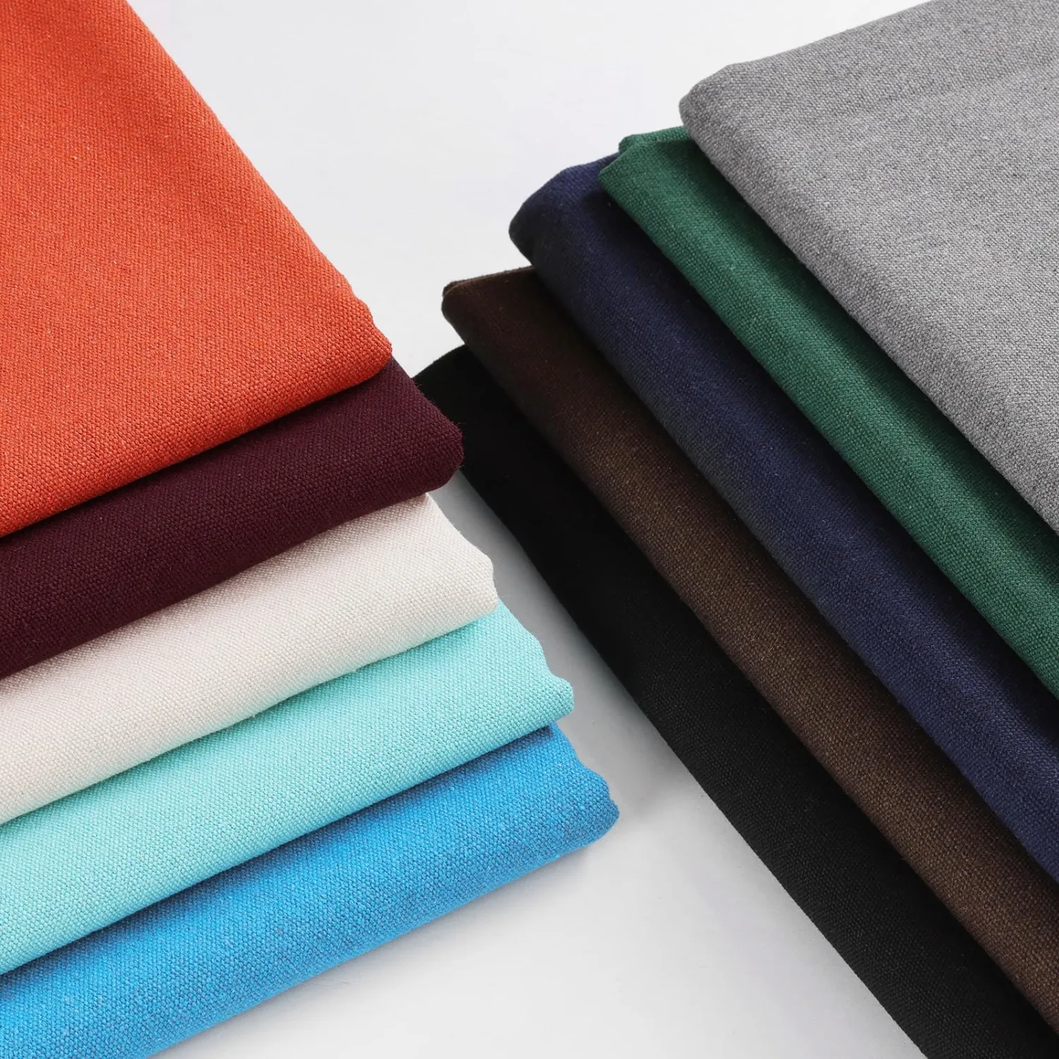 Krychiler Poly Cotton Canvas Fabric by The Yard, 12OZ Heavyweight Durable Canvas Drop Cloth, Polyester Cotton Material for Upholstery Sewing Curtains Covers DIY Crafts - Red - 2 Yard